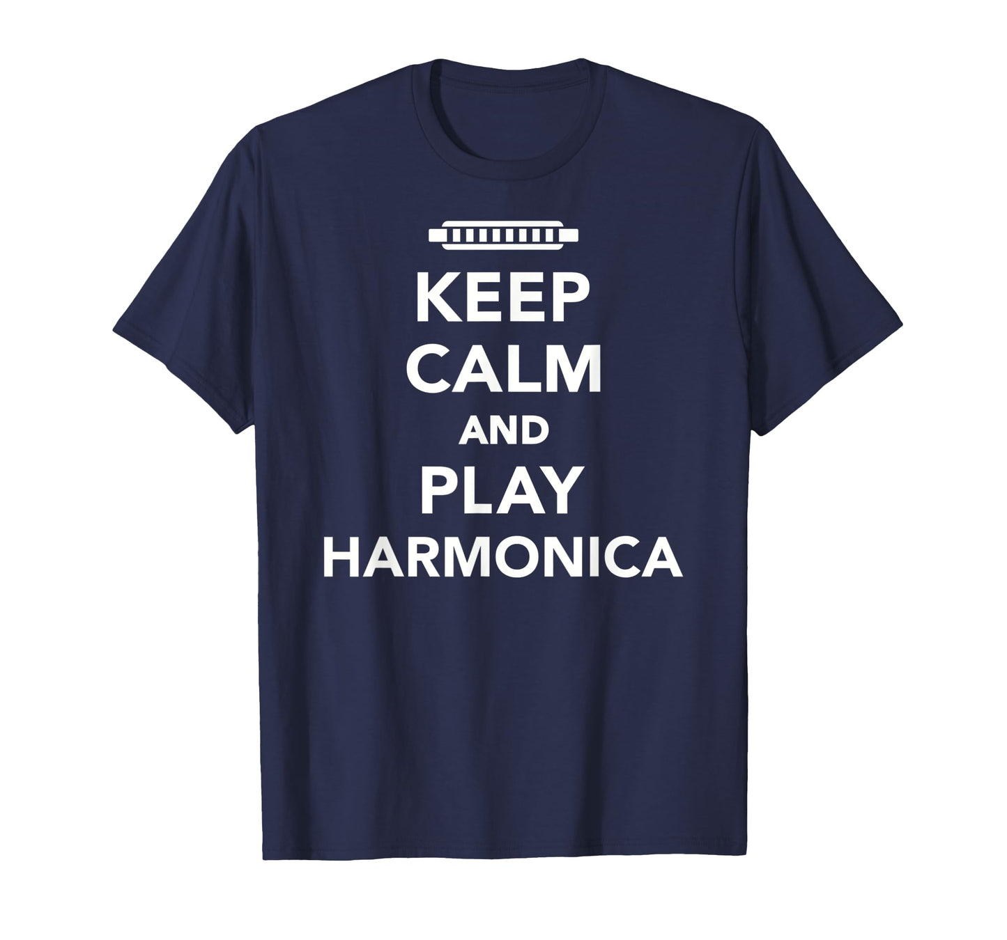 Keep calm and play Harmonica T-Shirt