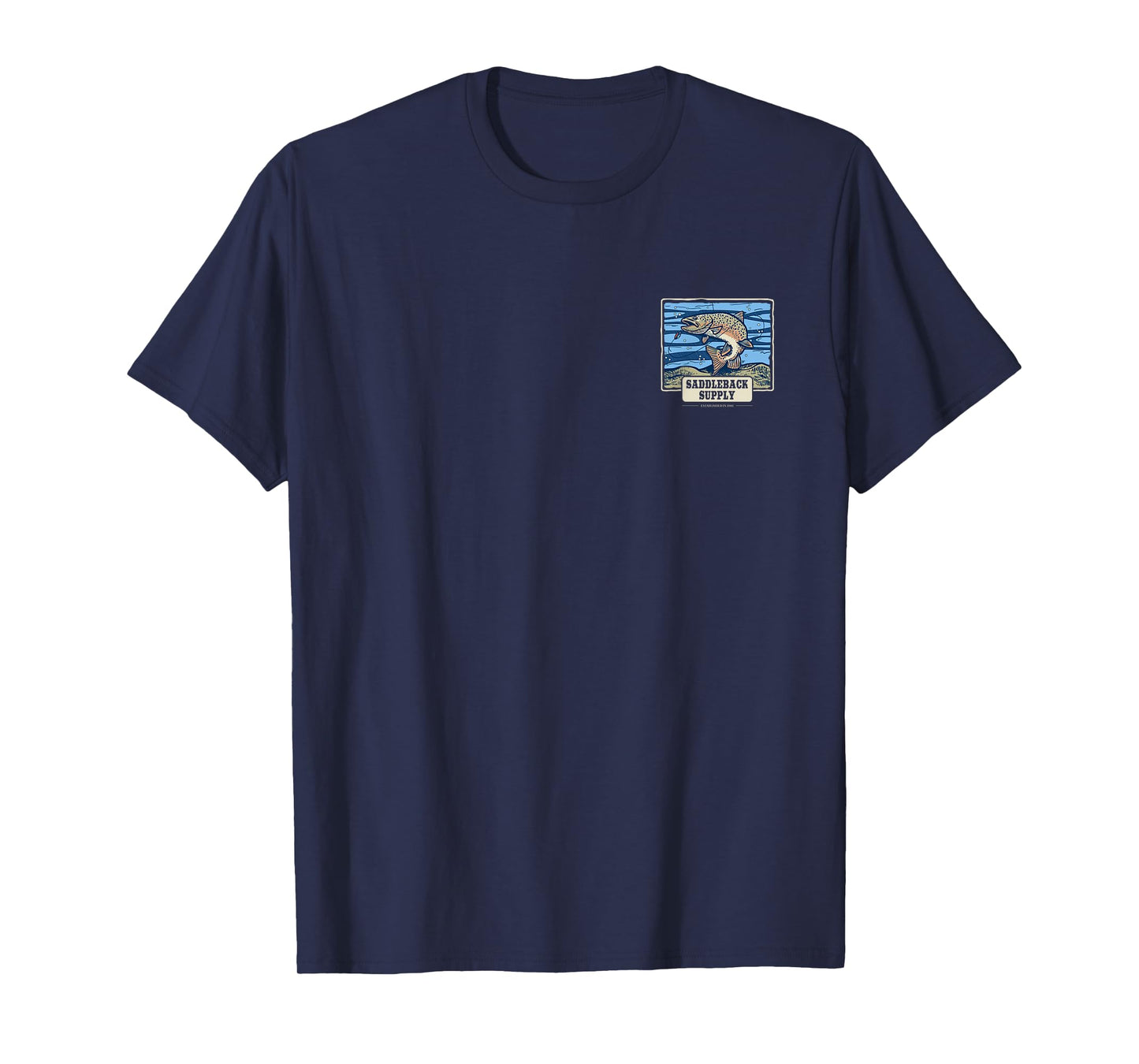 Saddleback Fishing for Trout Logo Lightweight Graphic T-Shirt