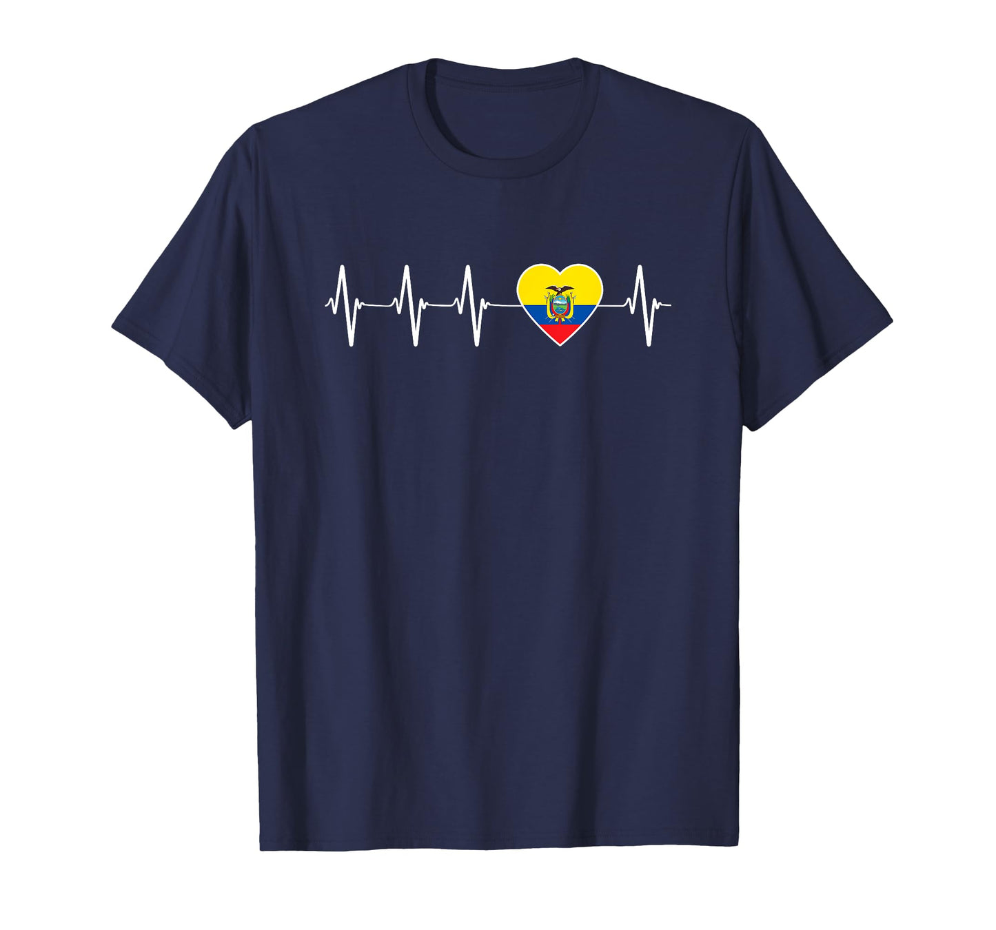 Ecuadorian Heartbeat I Love Ecuador Flag Gift T-Shirt