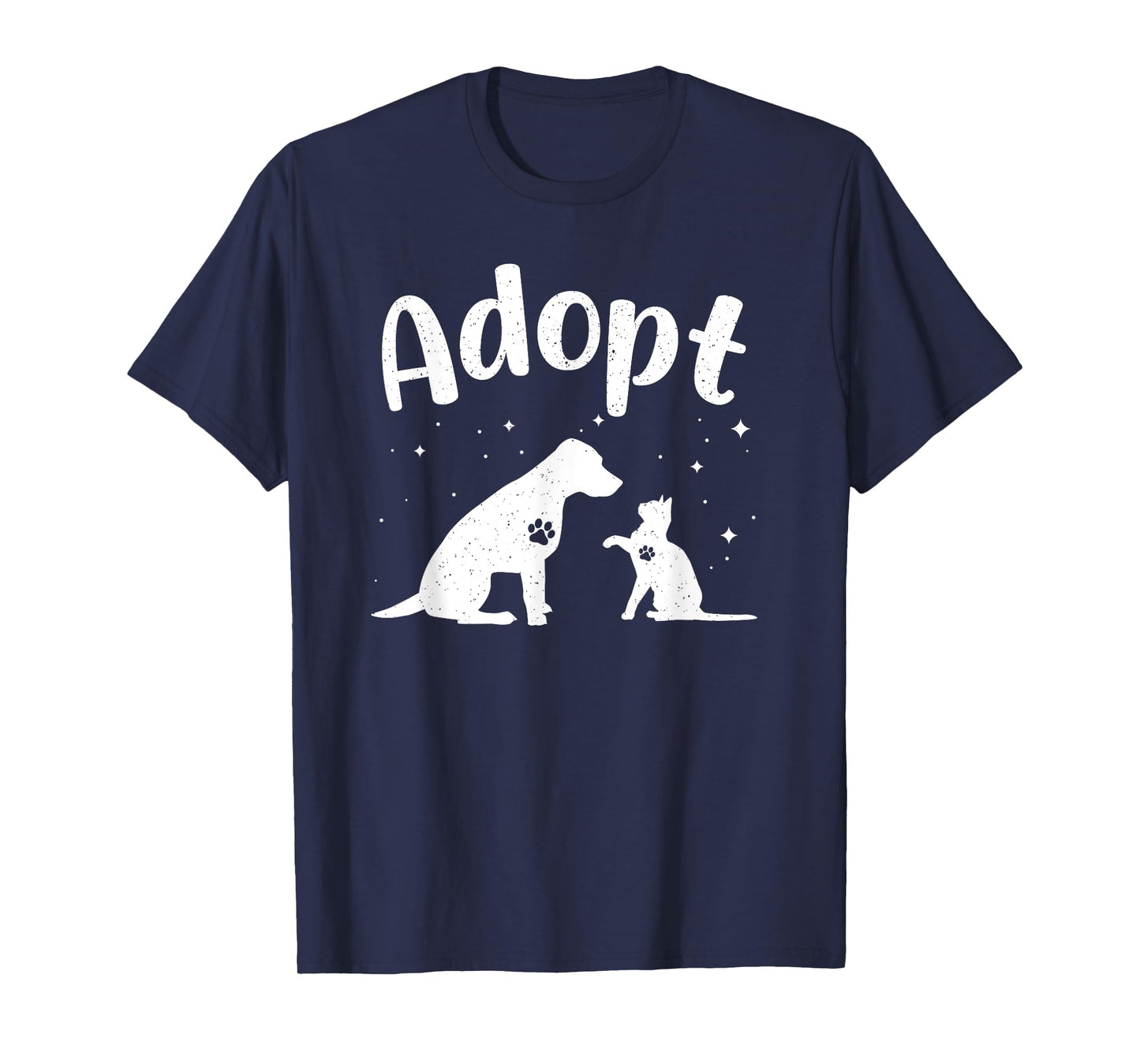 Dog Adopt Art For Men Women Cat Rescue Pet Animal Adoption T-Shirt