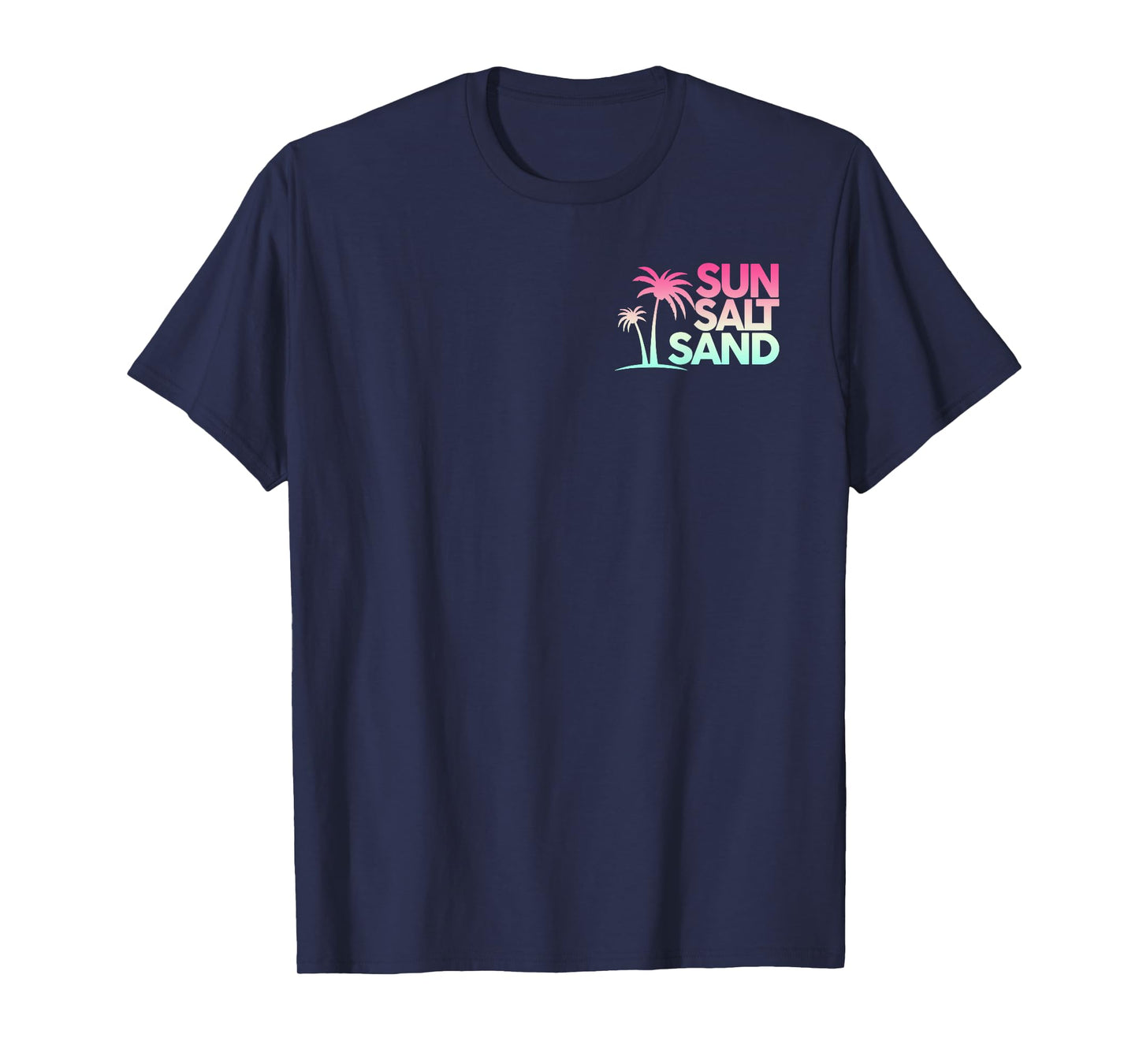 Retro Summer Sun Salt Sand - Front and Back T-Shirt