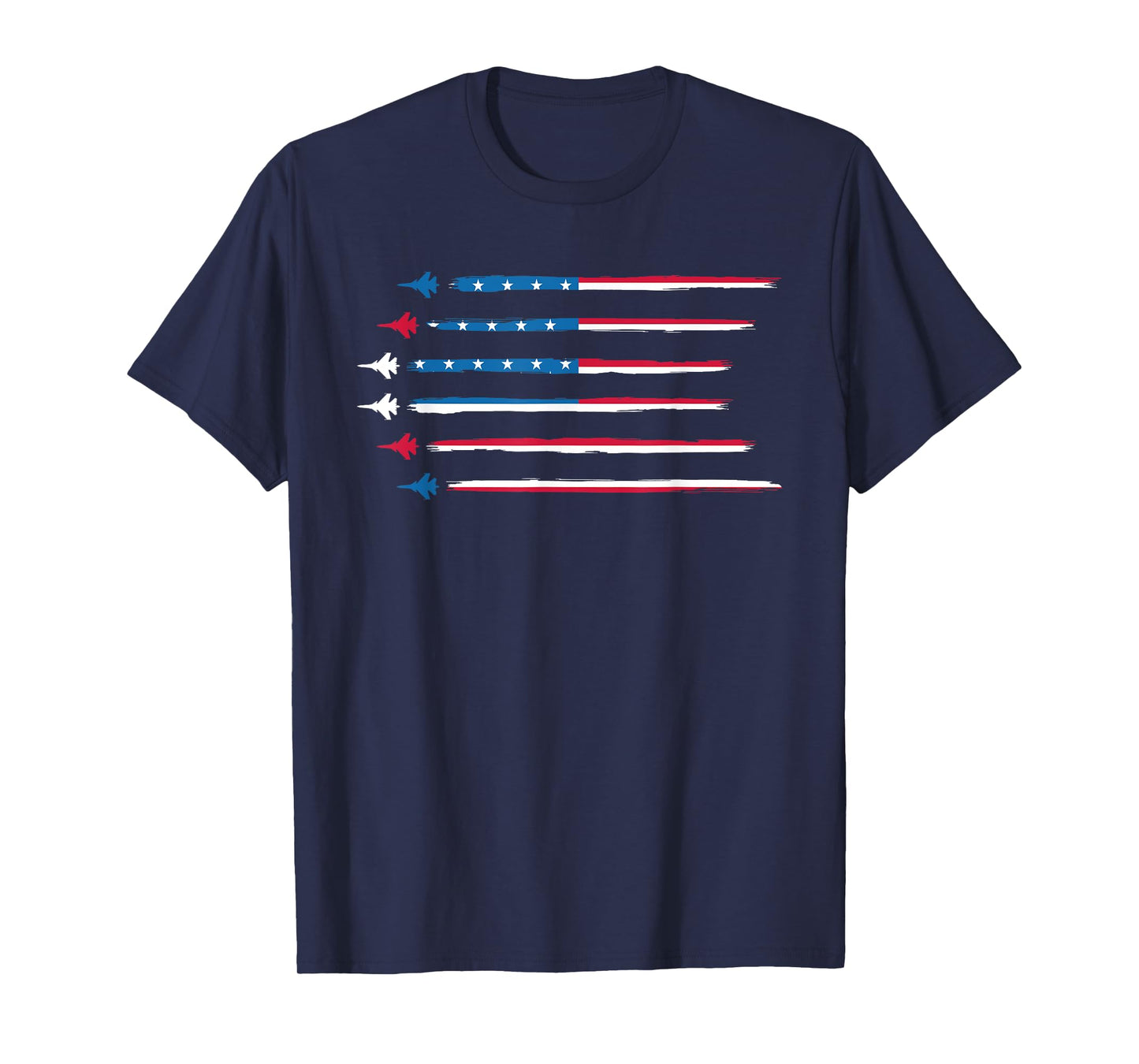 American Flag Military Jet Plane Aviation T-Shirt