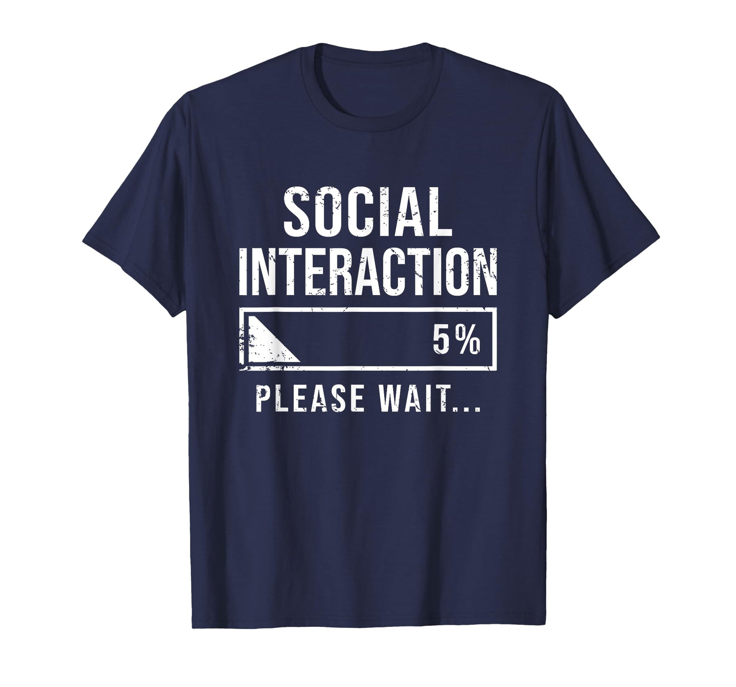 Social Battery Low Funny Introvert Loading Bar Sarcasm T-Shirt