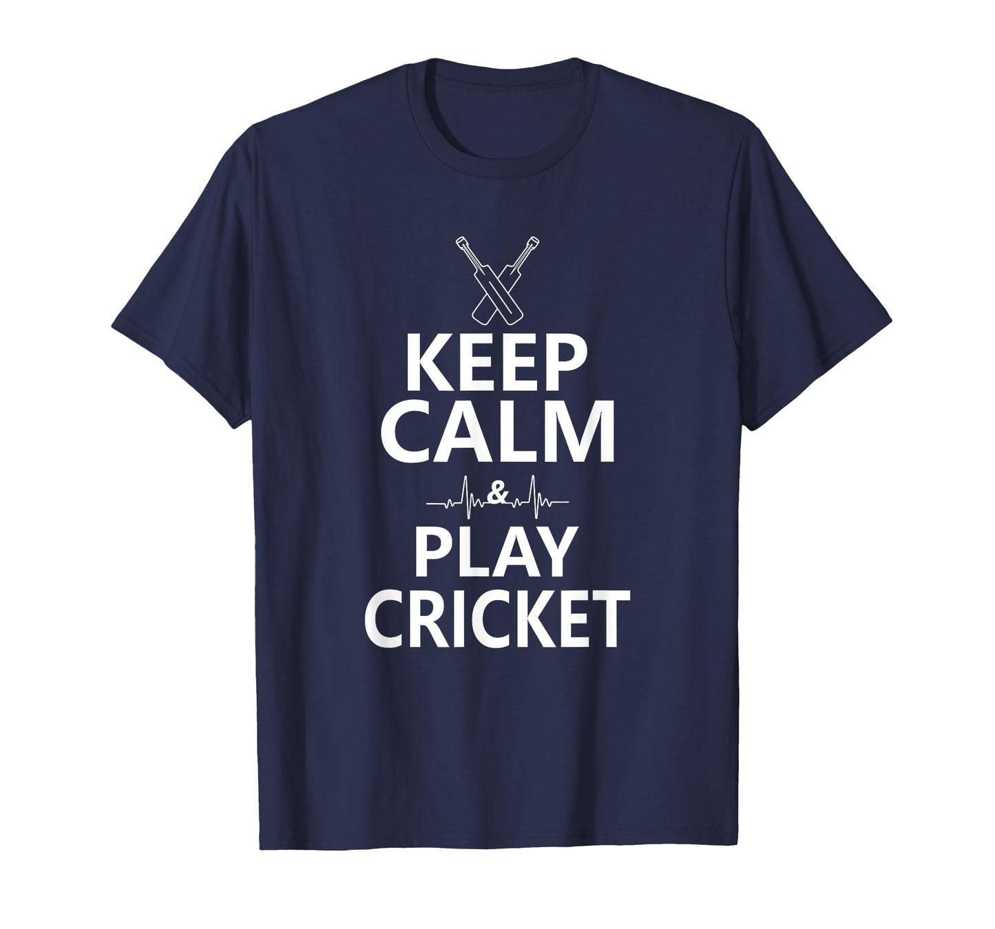 Keep Calm and Play Cricket - Funny Sports Players T-Shirt