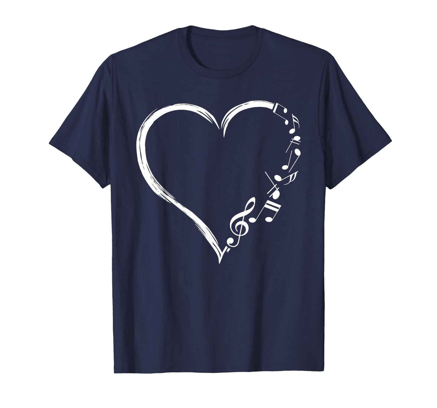 Music Frequency Cute Heart Notes Clef Musicians Music Lover T-Shirt