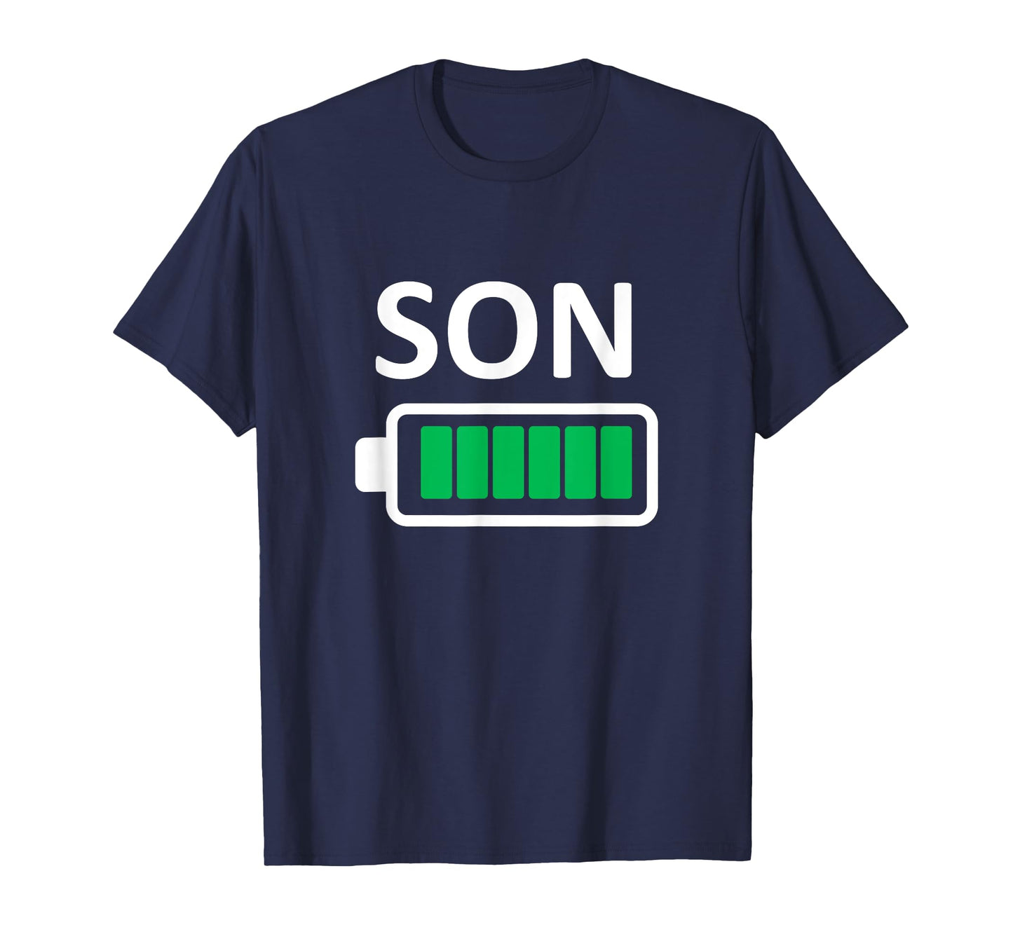 Funny Nerdy Family Son Full Battery Never Tired Geek T-Shirt