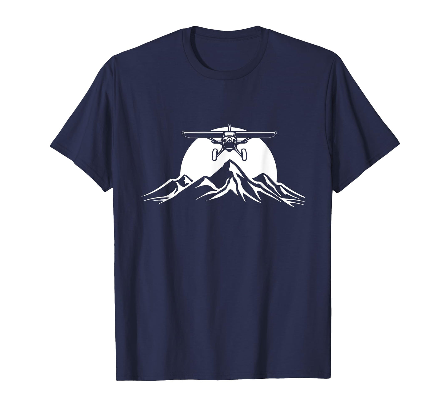 Propeller Airplane Mountains - Airline Pilot Aviation T-Shirt