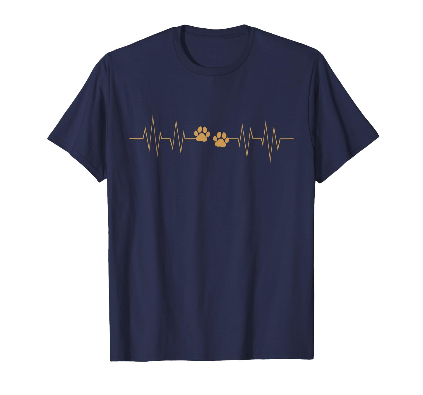 Paw Print Heartbeat Funny EKG Veterinary Veterinarian Gift T-Shirt