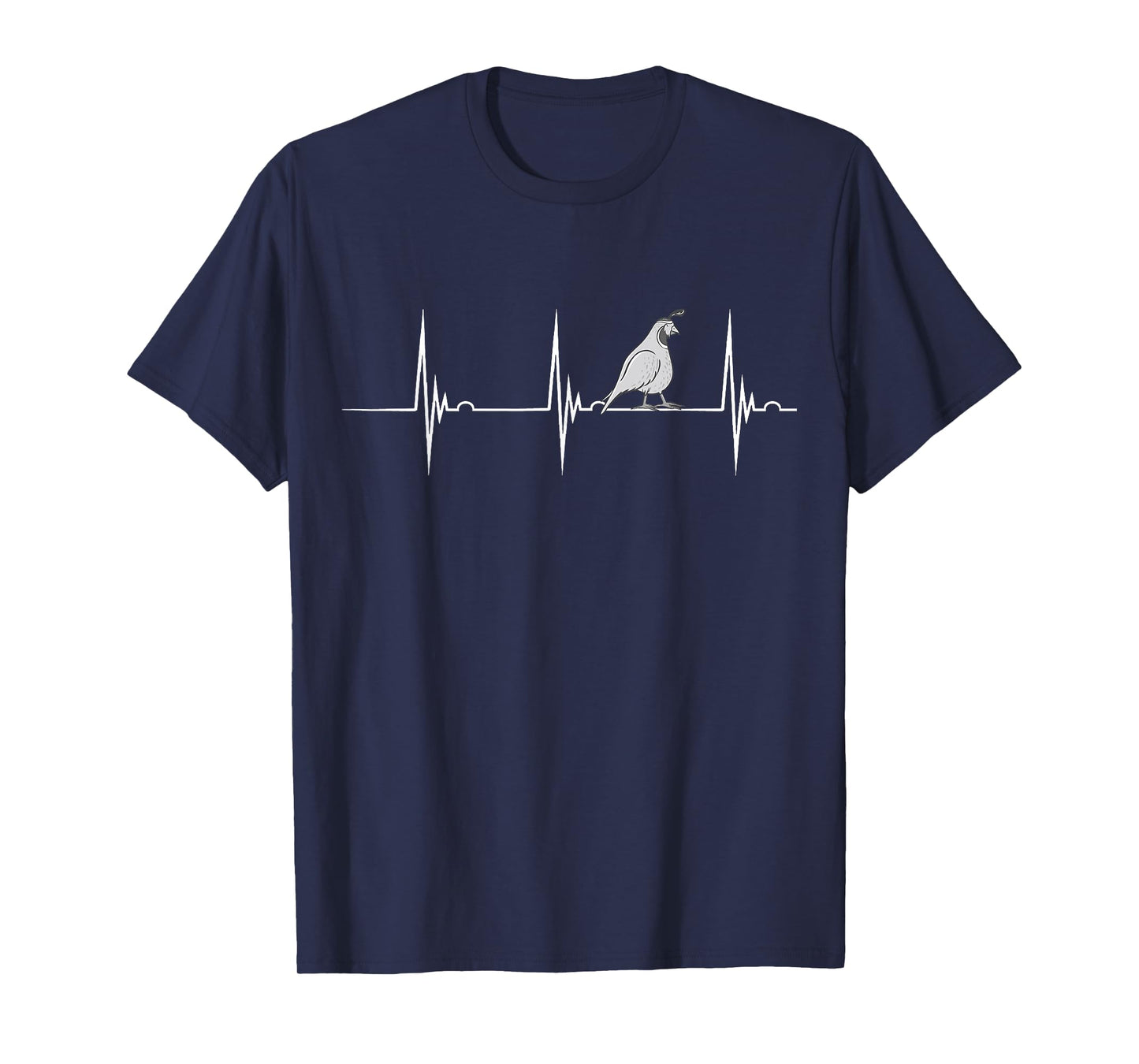 Quail Bird Quail Owner Bird Watcher Heartbeat EKG Pulse T-Shirt