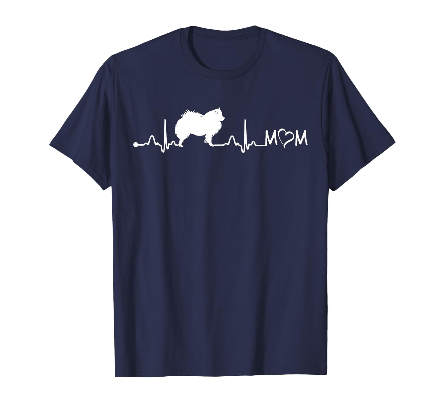 Heartbeat EKG American Eskimo Dog Dog Mom Gift Men Women T-Shirt