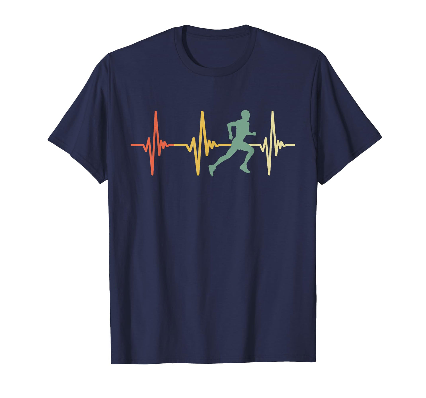 Cross Country Shirt Retro Heartbeat Running Runner T-Shirt