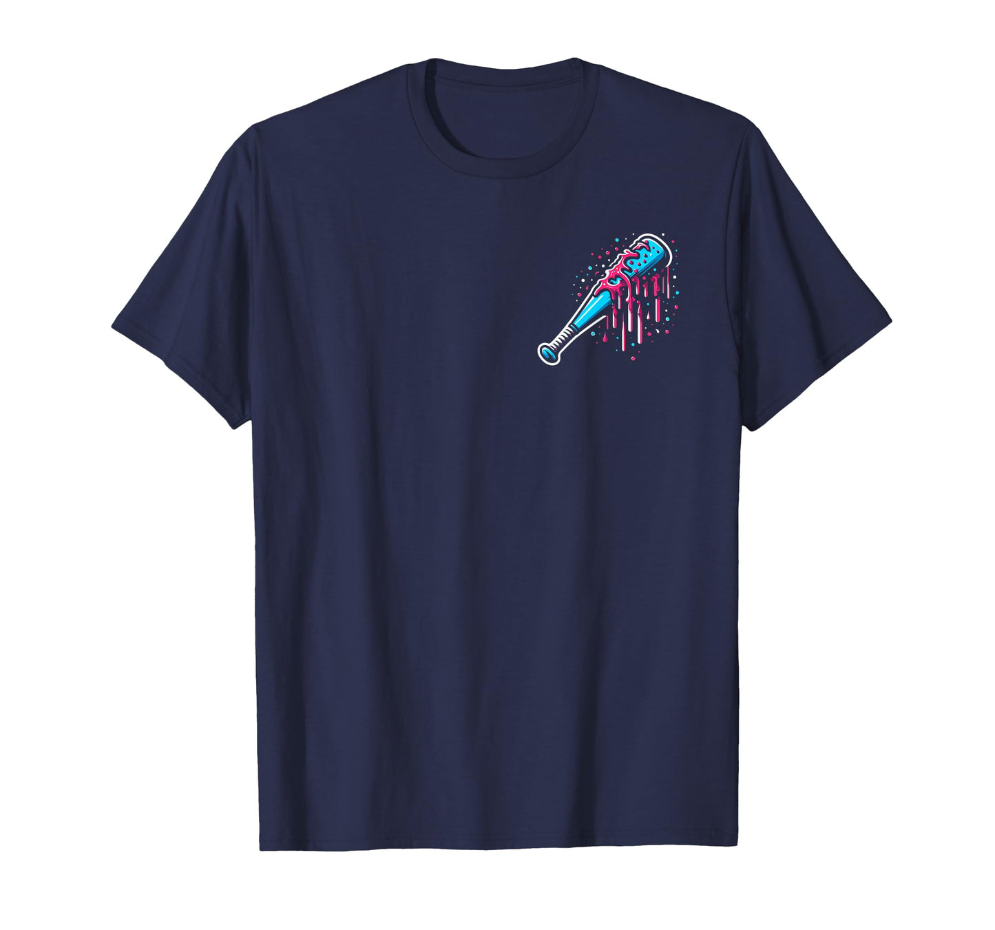 Baseball Home Plate Ice Cream Drip with Sprinkles 2 sides T-Shirt