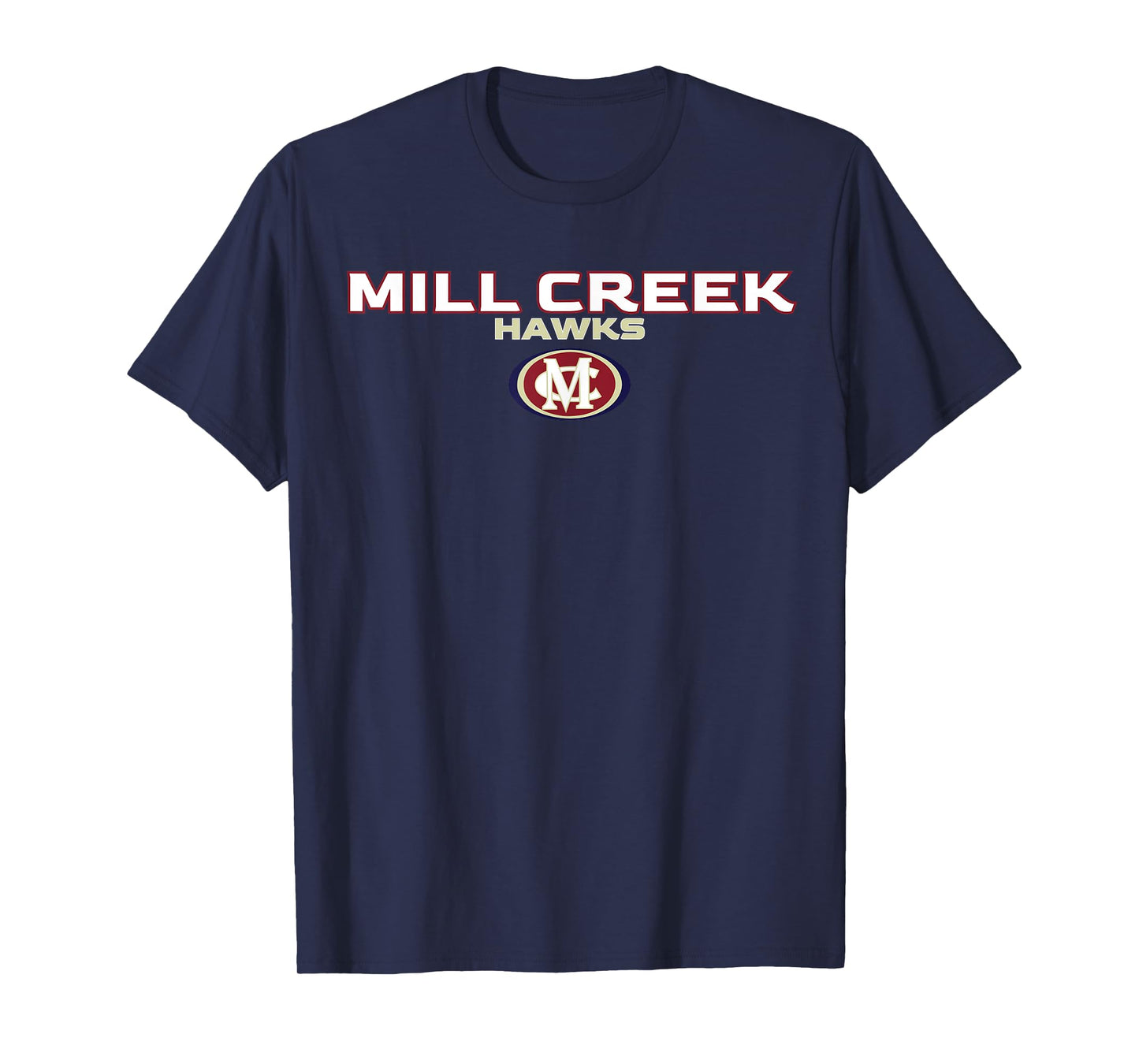 Mill Creek High School Hawks Stacked T-Shirt