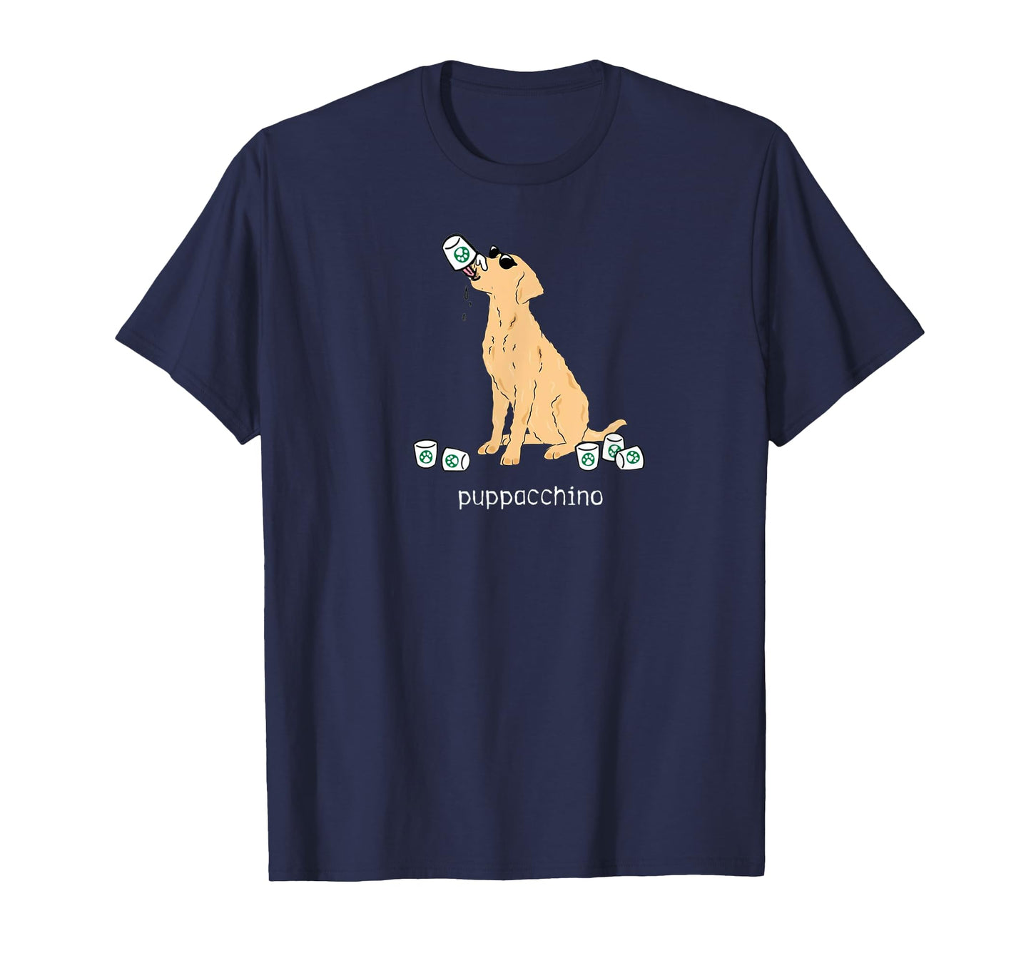 Puppachino Funny Cute Dog Pup Cup Pun Pet Owners Dog Love Men Women Kids T-Shirt