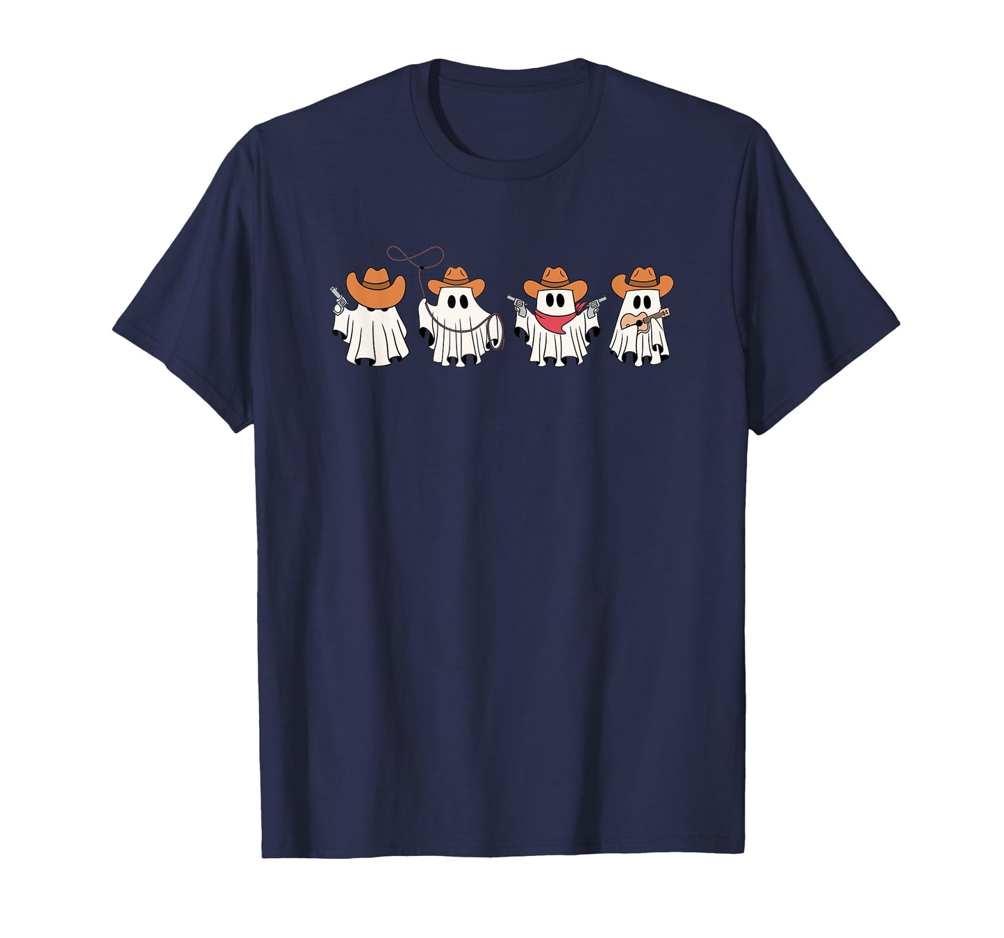 Cowboy Ghost Halloween Ghoul Design Funny Cowgirl Cowboy T-Shirt