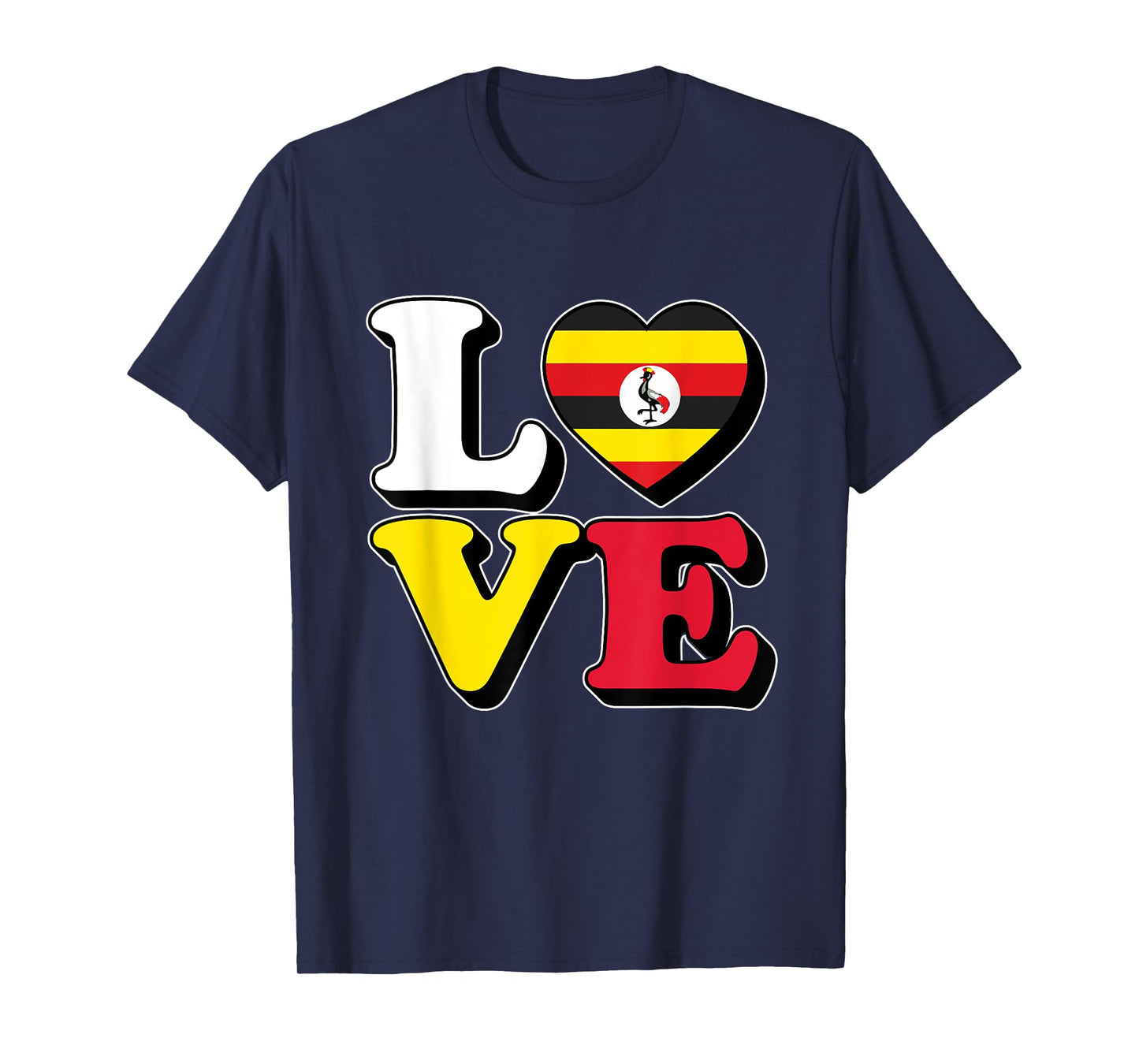 I Love Uganda Travel Souvenir Vacation Trip Ugandan Pride T-Shirt
