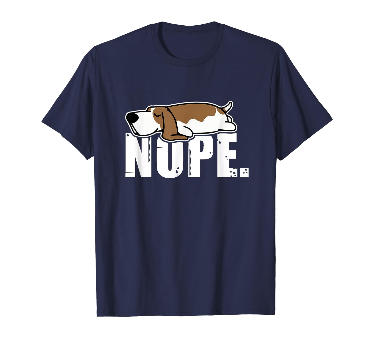 Nope Lazy Basset Hound Dog Sleeping Funny Dog Lovers T-shirt Men Women Kids T-Shirt