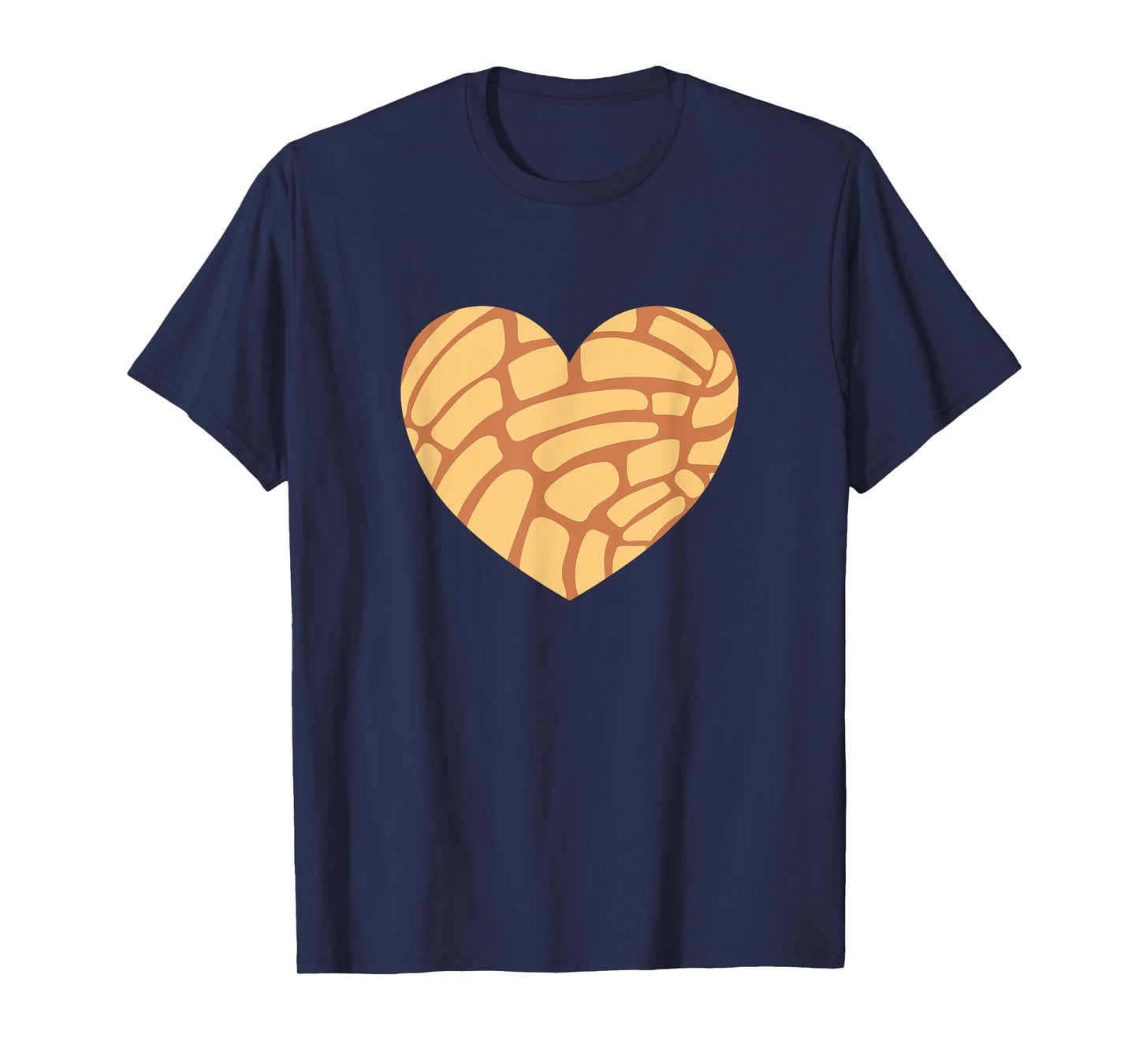 Concha Mexican Sweet Bun Heart T-Shirt