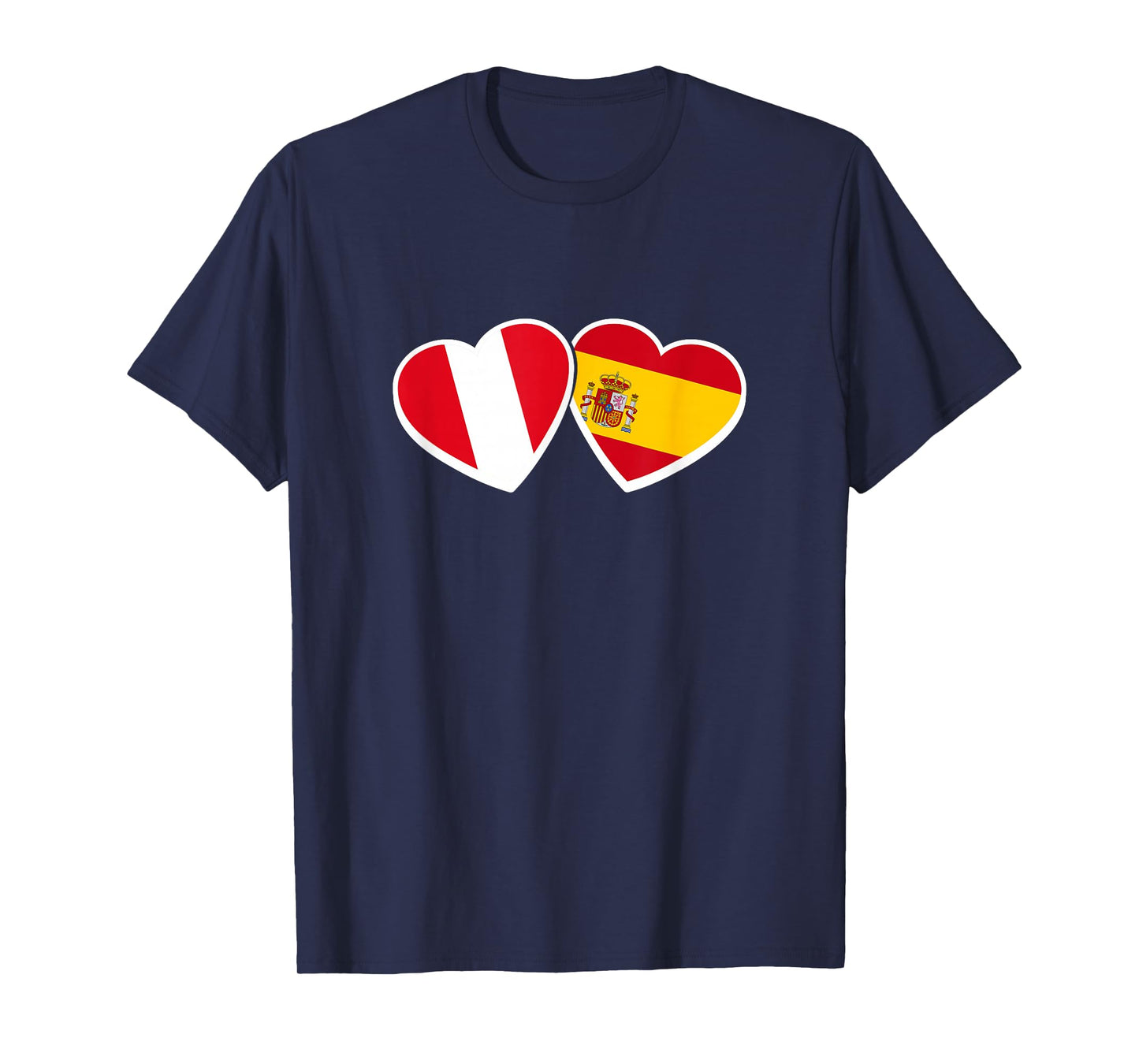 Peru Spain Love Flag Spaniard Peruvian T-Shirt