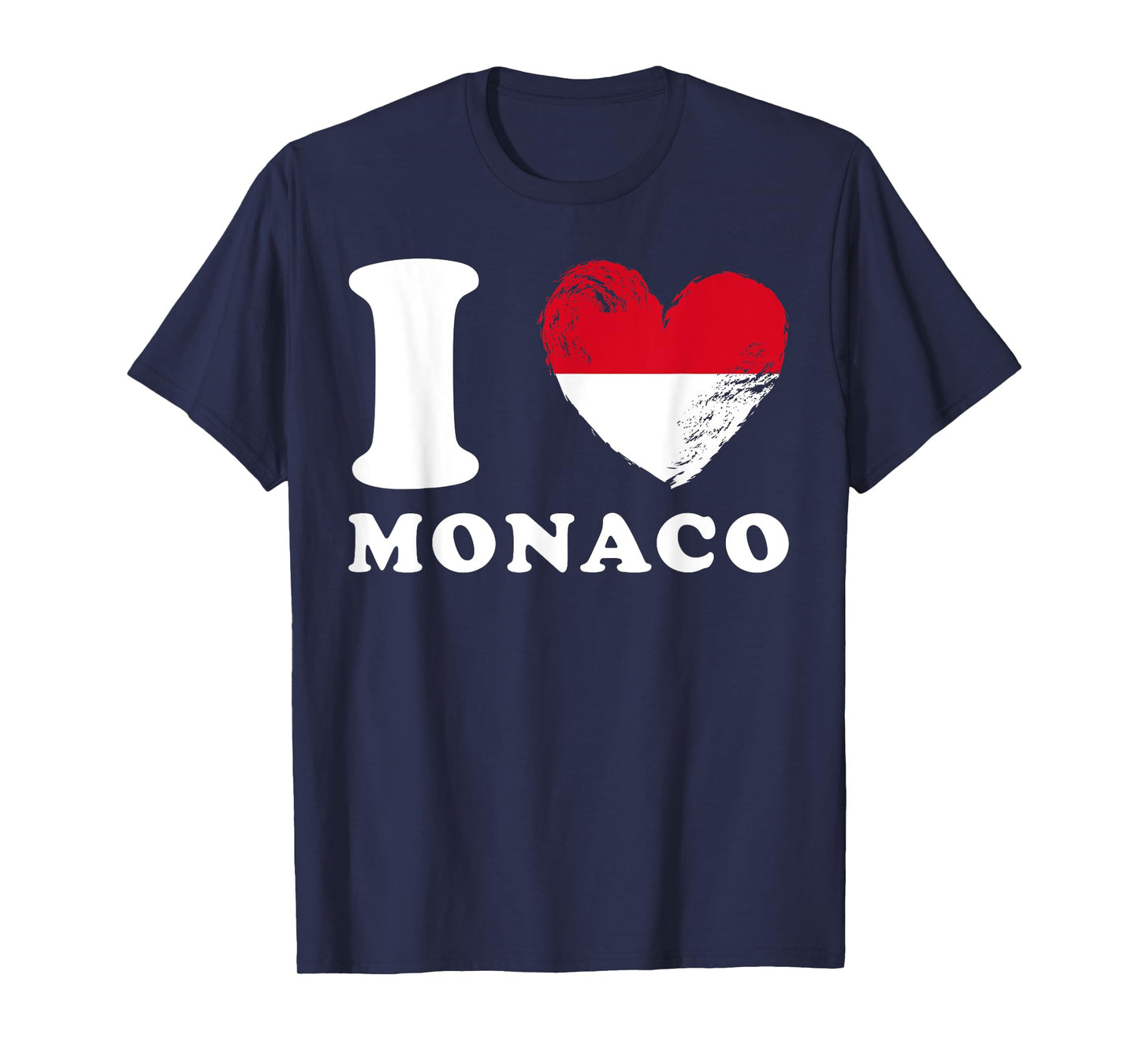 I Love Monaco - Heart Flag Monaco T-Shirt