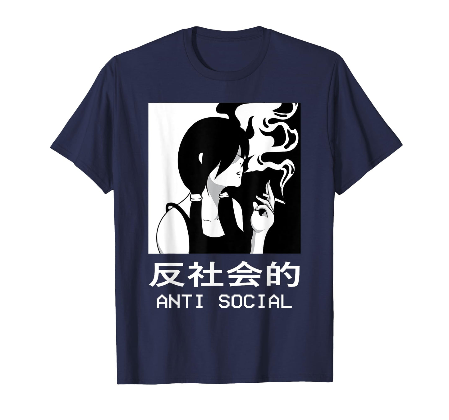 Aesthetic Sad Antisocial Anime Girl Japanese Emo Goth T-Shirt