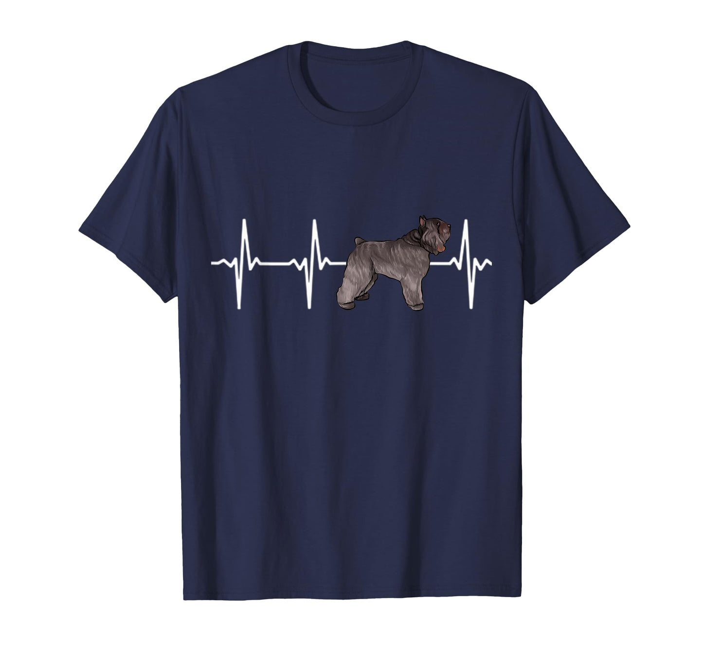 Bouvier des Flandres Heartbeat Love My Dog Men Women Kids T-Shirt
