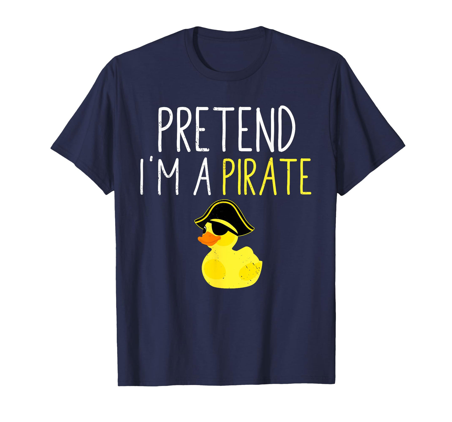 Funny Halloween Costume tees Pretend I'm A Pirate Black Cartoon T-Shirt Unisex, All Ages Casual Modern T-Shirt Short Sleeve