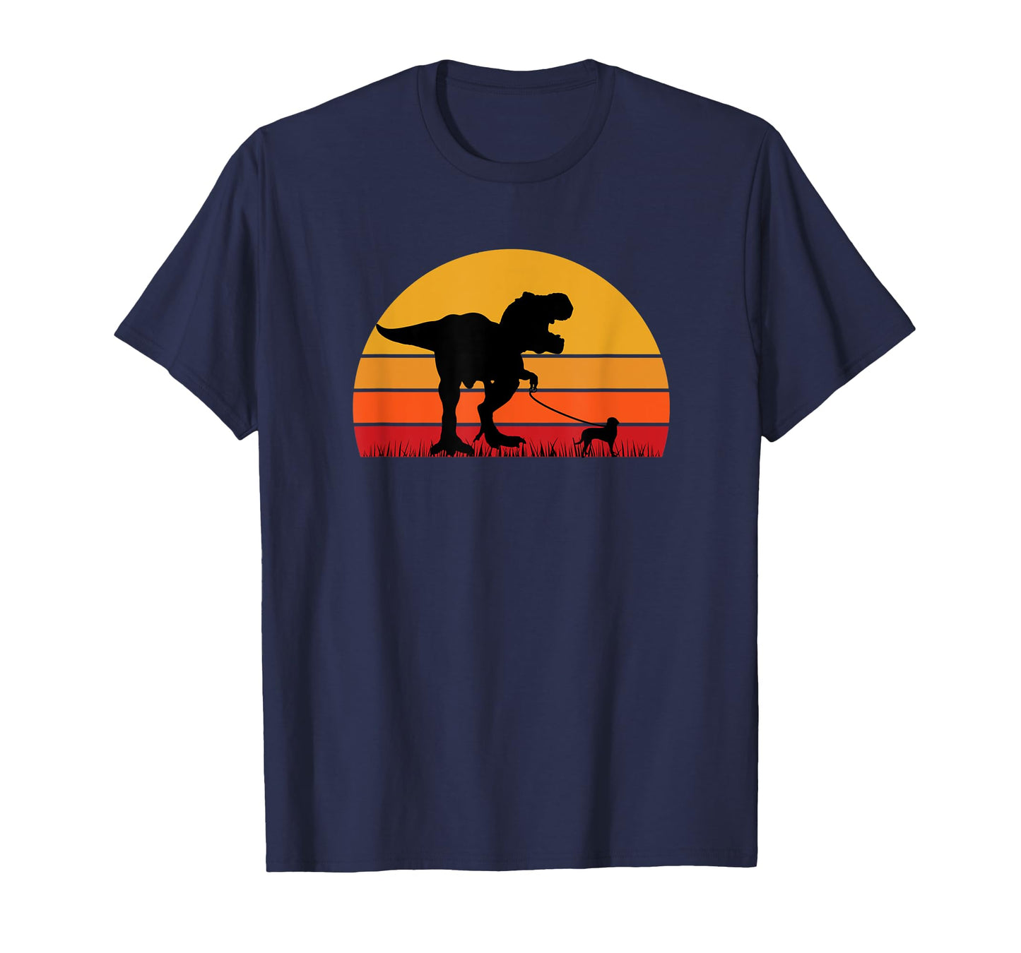 T-Rex Walking Beagle Trex Tyrannosaurus Funny Cute Orange T-Shirt