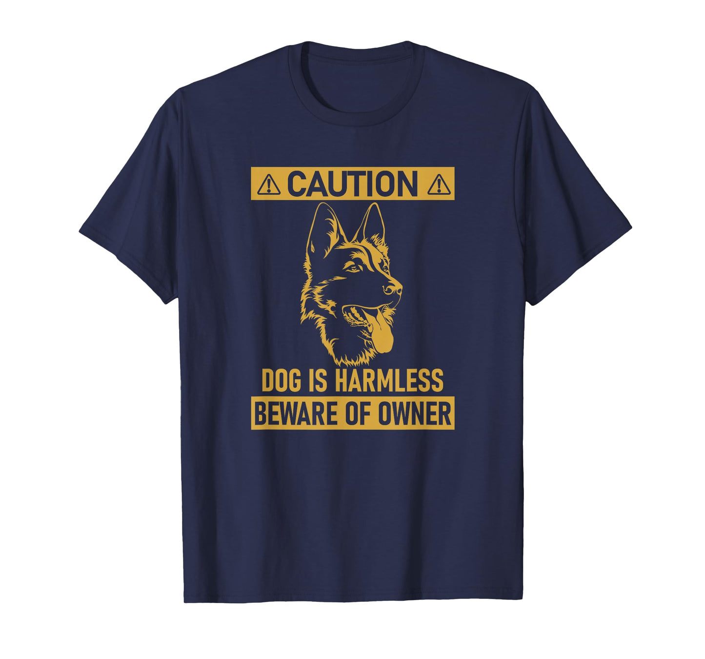 Dog Lover Retro Vintage Harmless Sign German Shepherd T-Shirt