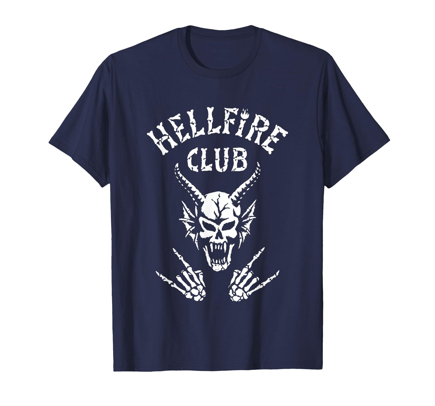 Stranger Things Hellfire Club Rock On Badge T-Shirt