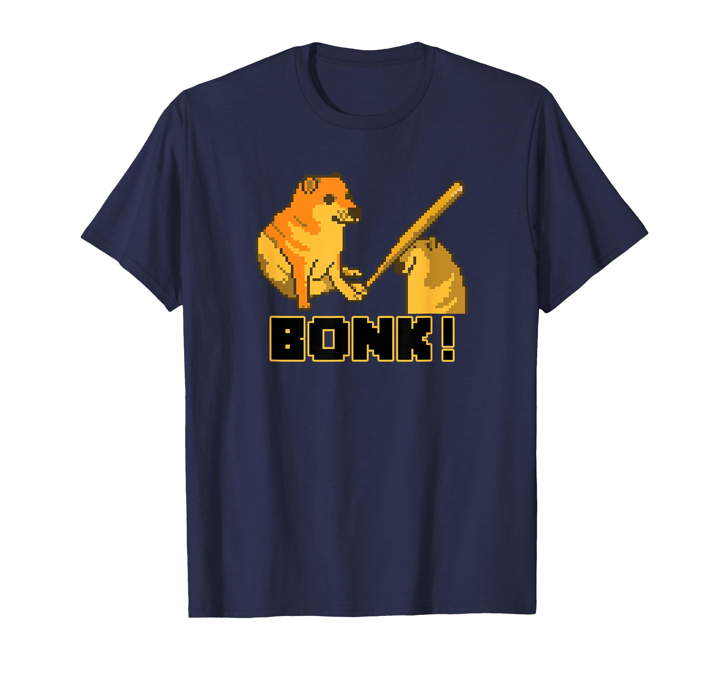 Extended Lunch Break Cheems Bonk Meme Pixel Art T-Shirt