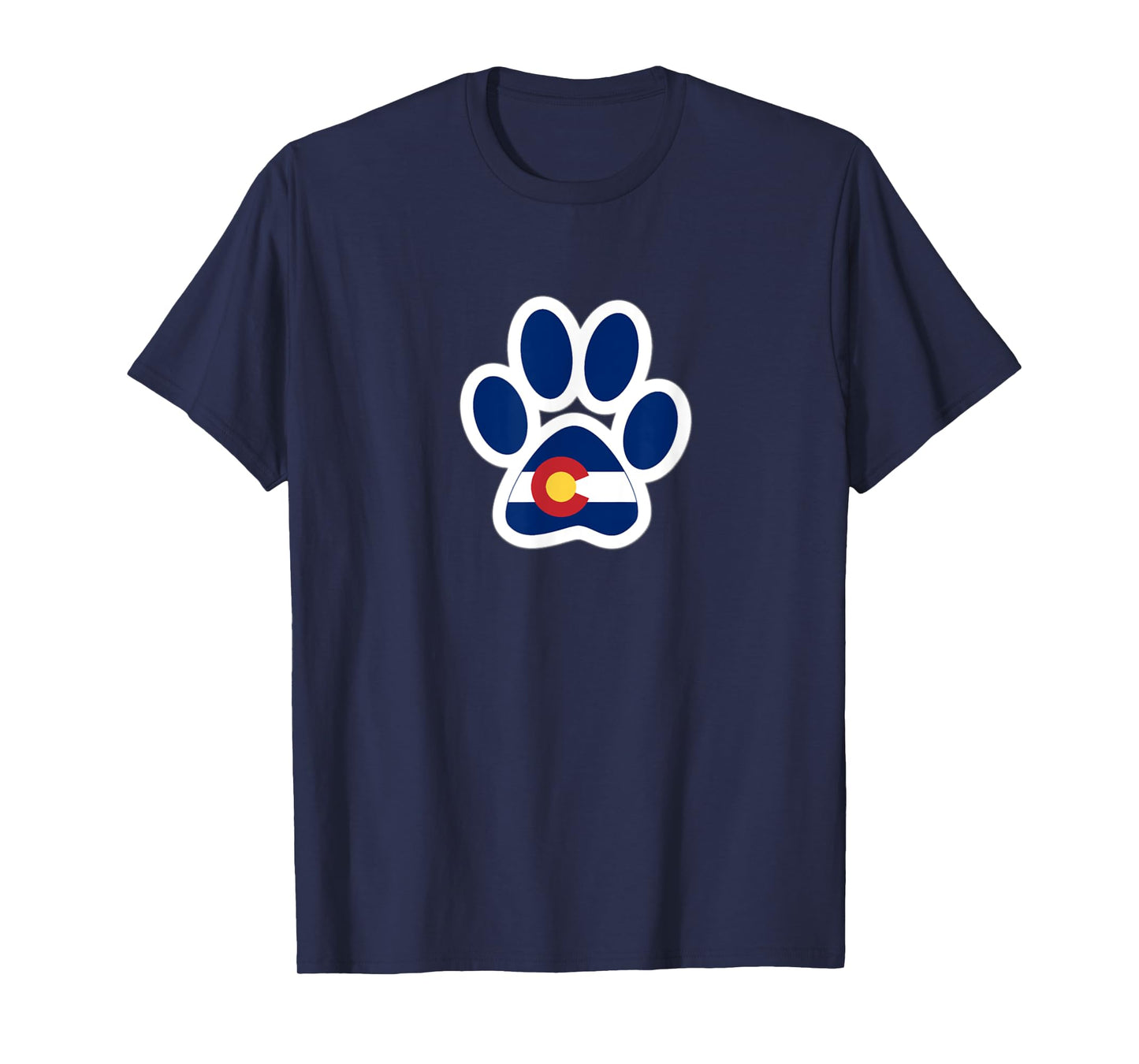 Colorado Flag Paw Print T-Shirt