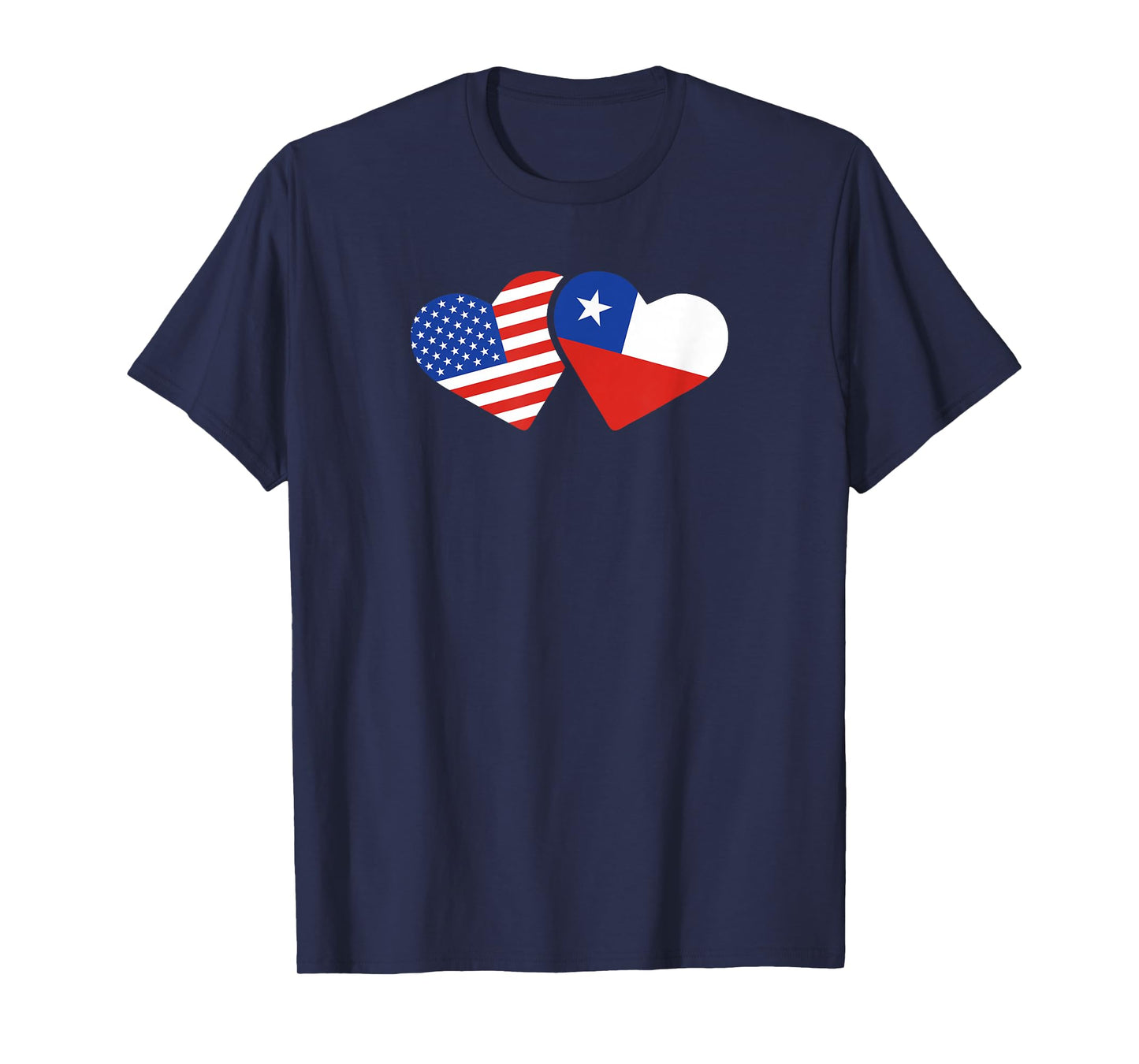 USA Chile Flag T Shirt Hearts Chileans American Love Cute T-Shirt