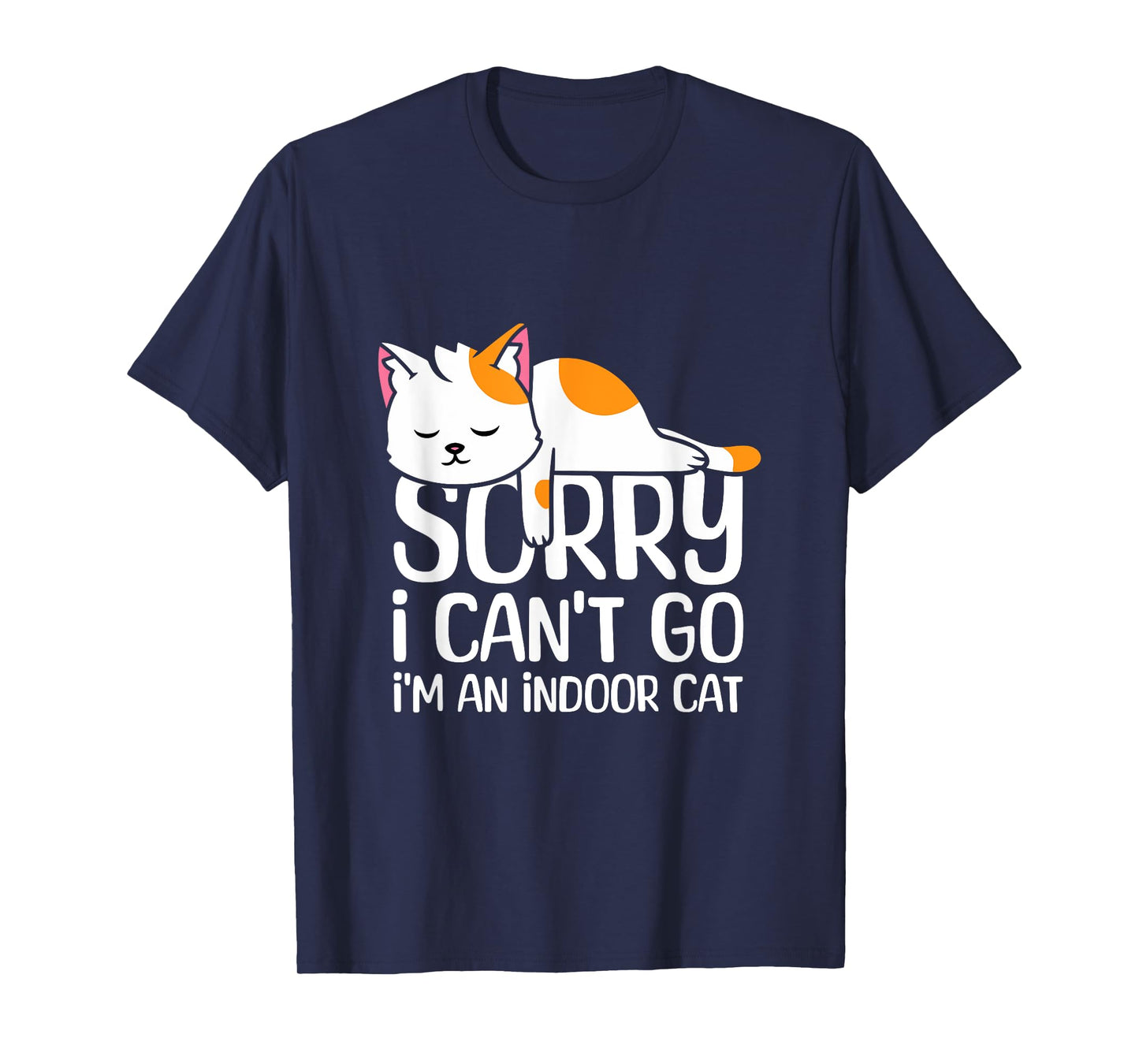 I'm an Indoor Cat Sorry I Can't Go Introvert Humor T-Shirt