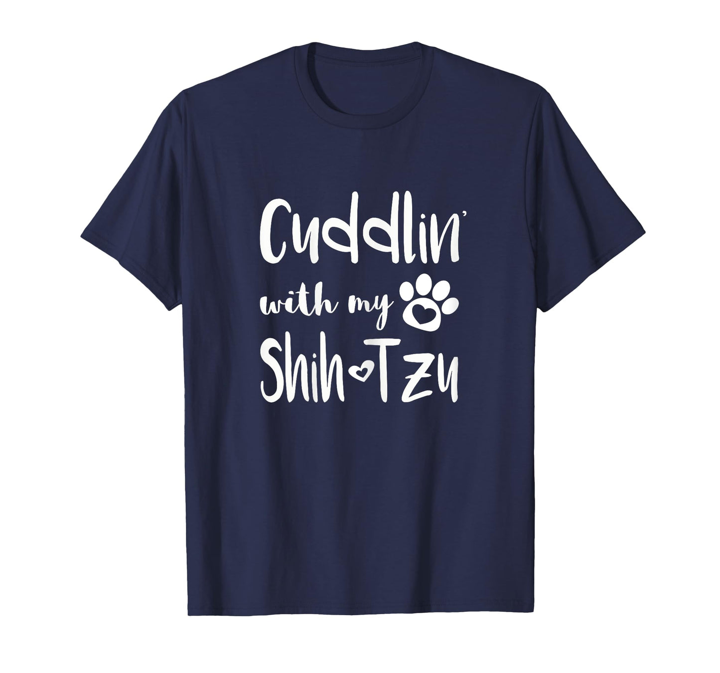 Cuddling with my Shih Tzu Shirt - Dog Mom pajamas for women T-Shirt