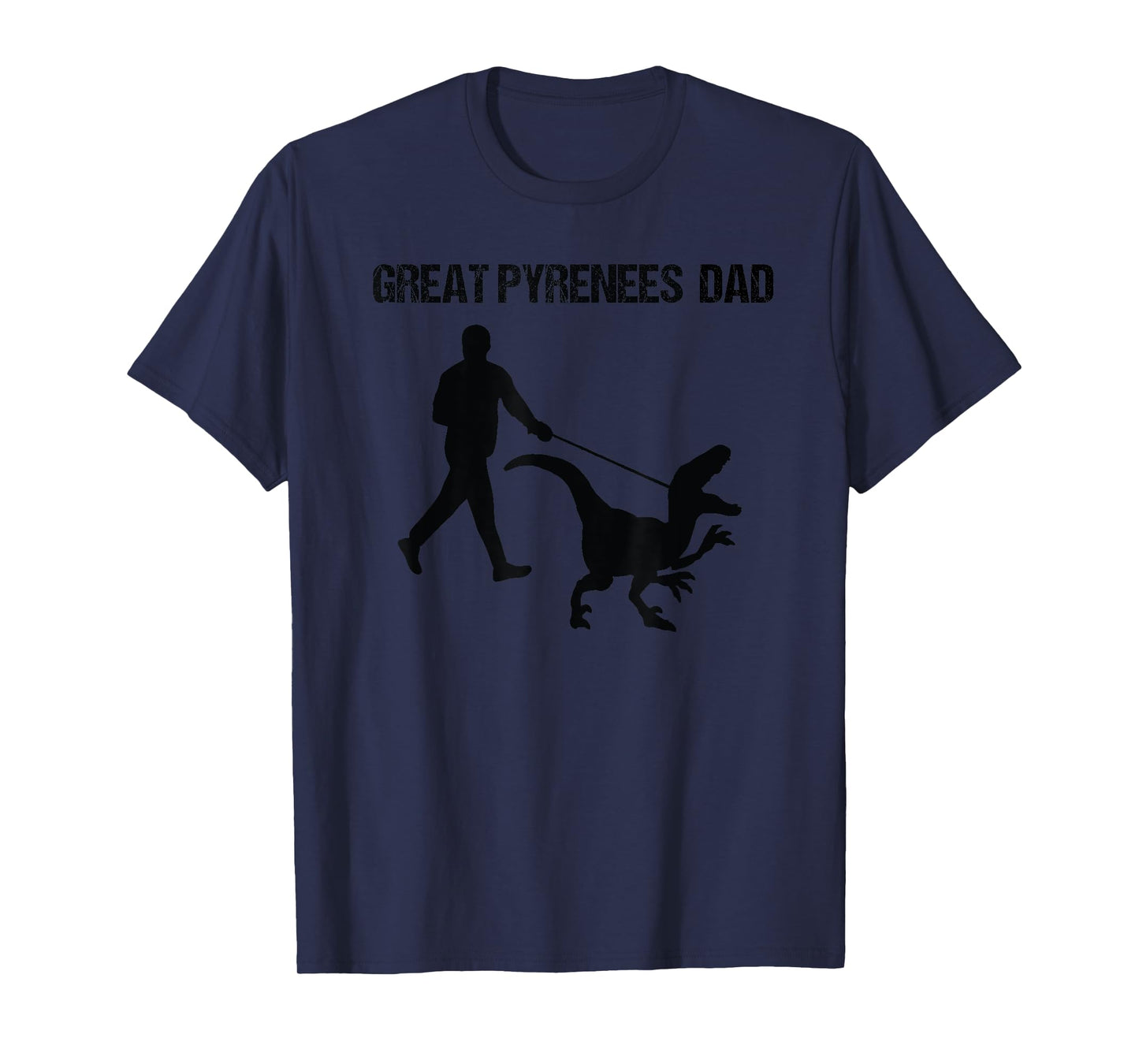 funny Great Pyrenees dad Dinosaur T-Shirt