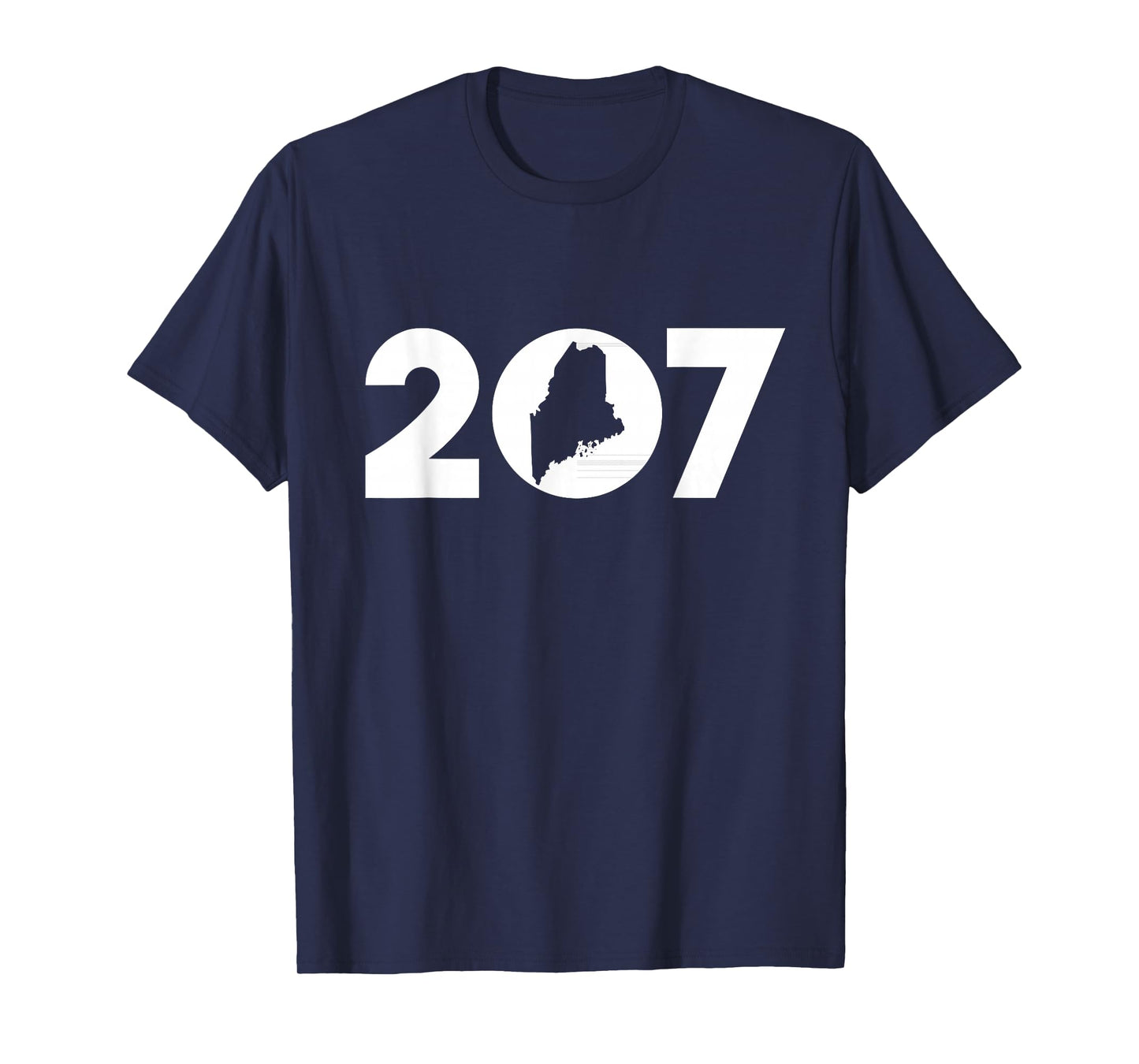 Maine Map Inside The 207 Area Code Maine ME Pride Tee Shirt T-Shirt