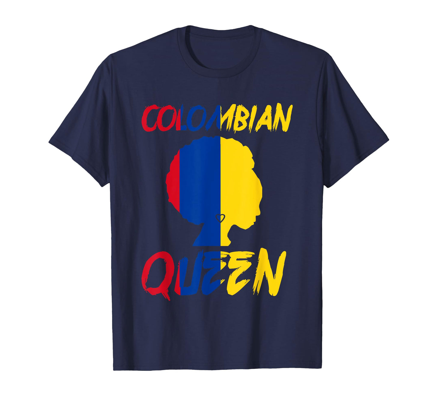 Colombian Queen Colombia Flag Afro Pride Proud Culture Home T-Shirt