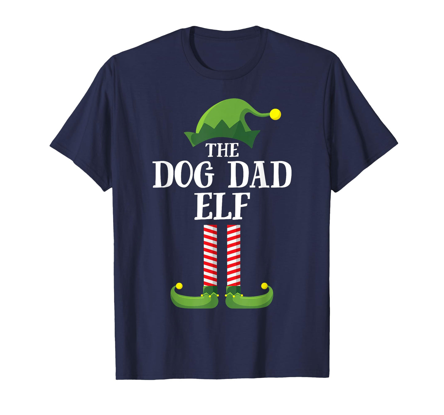 Dog Dad Elf Matching Family Group Christmas Party Pyjamas T-Shirt for Men Women Girls Kids