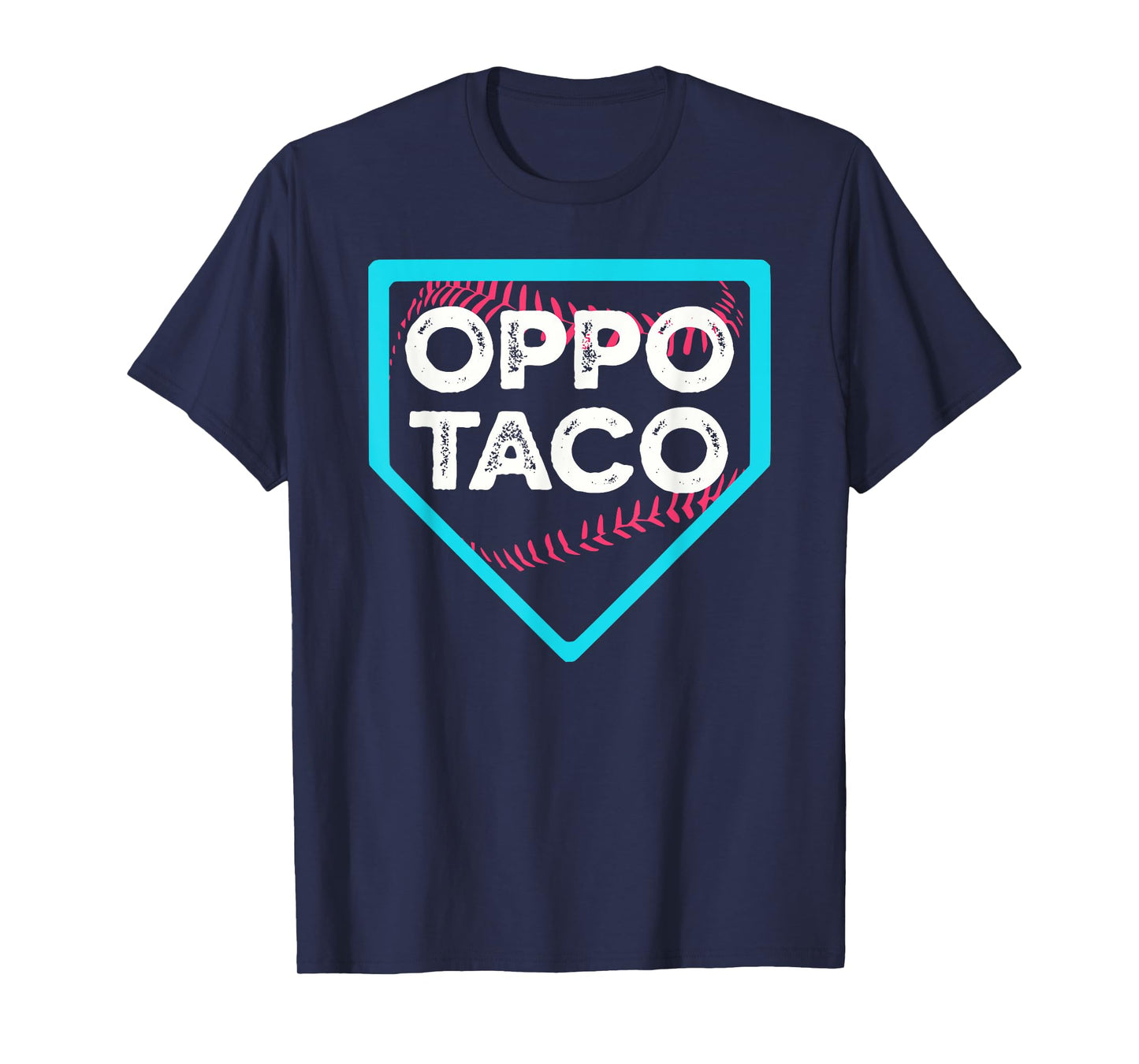 Funny Baseball Oppo Taco Home Plate Drip T-Shirt