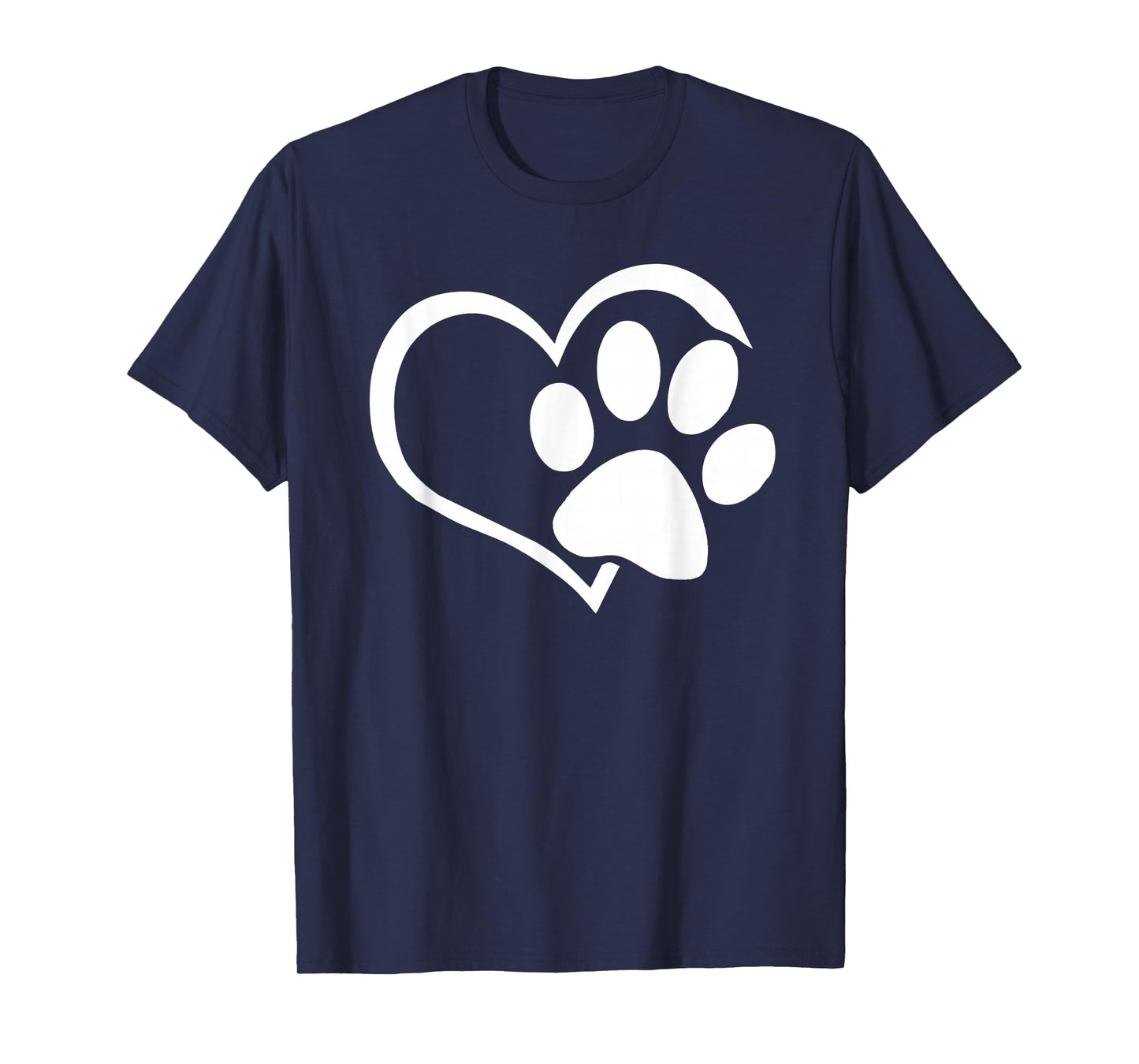 Dog Dad Mom Puppy Shirt Love Dogs Paw Print Heart Women Men T-Shirt