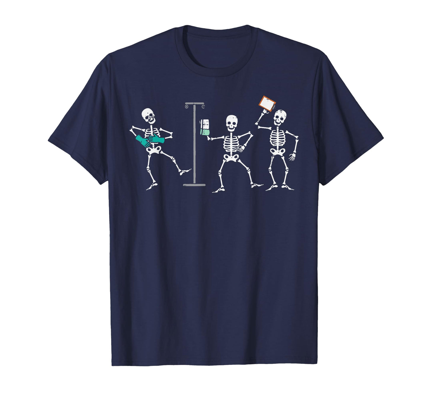 Halloween Ortho Nurse Skeletons Costume Scrub Top Men Women T-Shirt