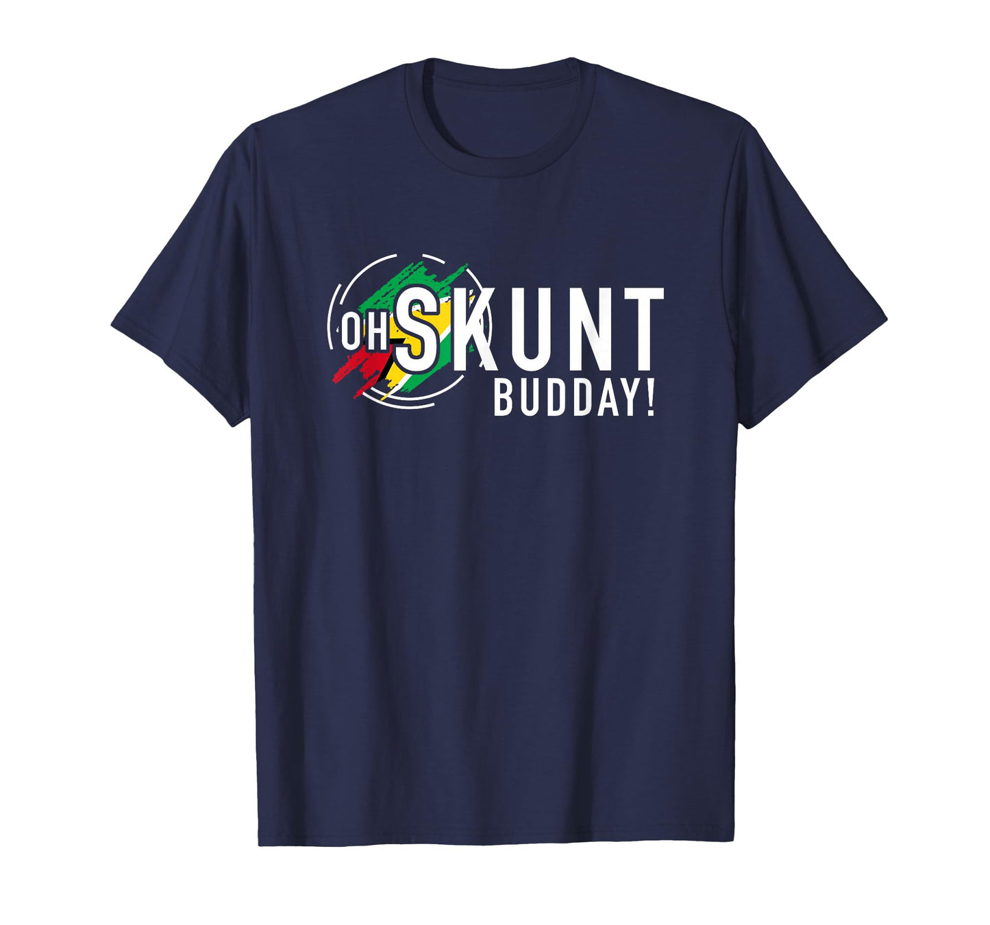 Skunt with Guyana Flag Funny Patriotic design T-Shirt