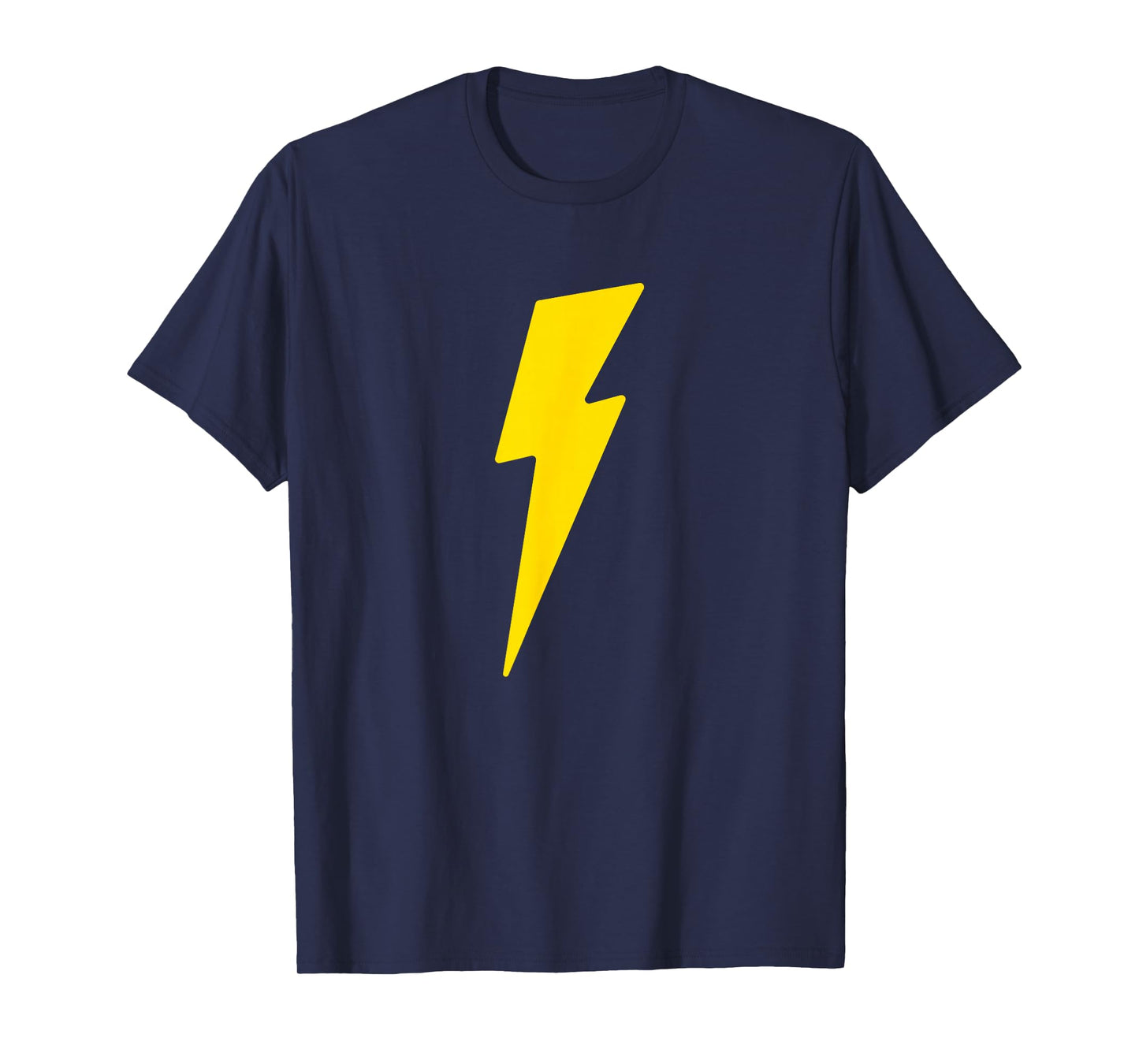 Simple Lightning Bolt | Yellow Thunder Bolt Graphic T-Shirt