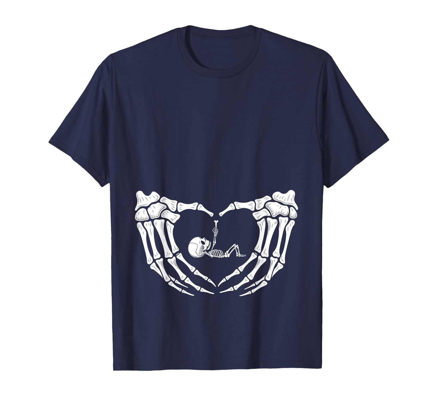 Halloween Skeleton Baby Maternity Pregnancy Announcement T-Shirt