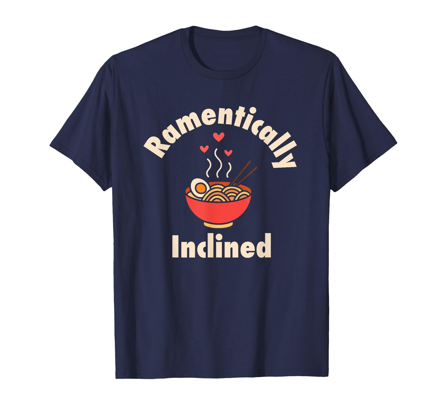 Cute Ramen Bowl Heart Steam Minimal Japanese Food Art T-Shirt