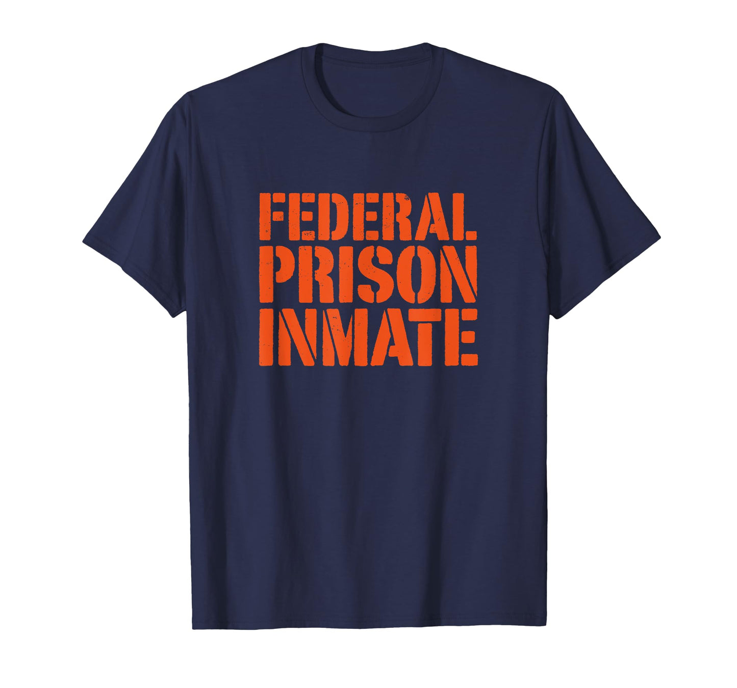 Federal Prison Jail Inmate Uniform Number Funny Halloween T-Shirt
