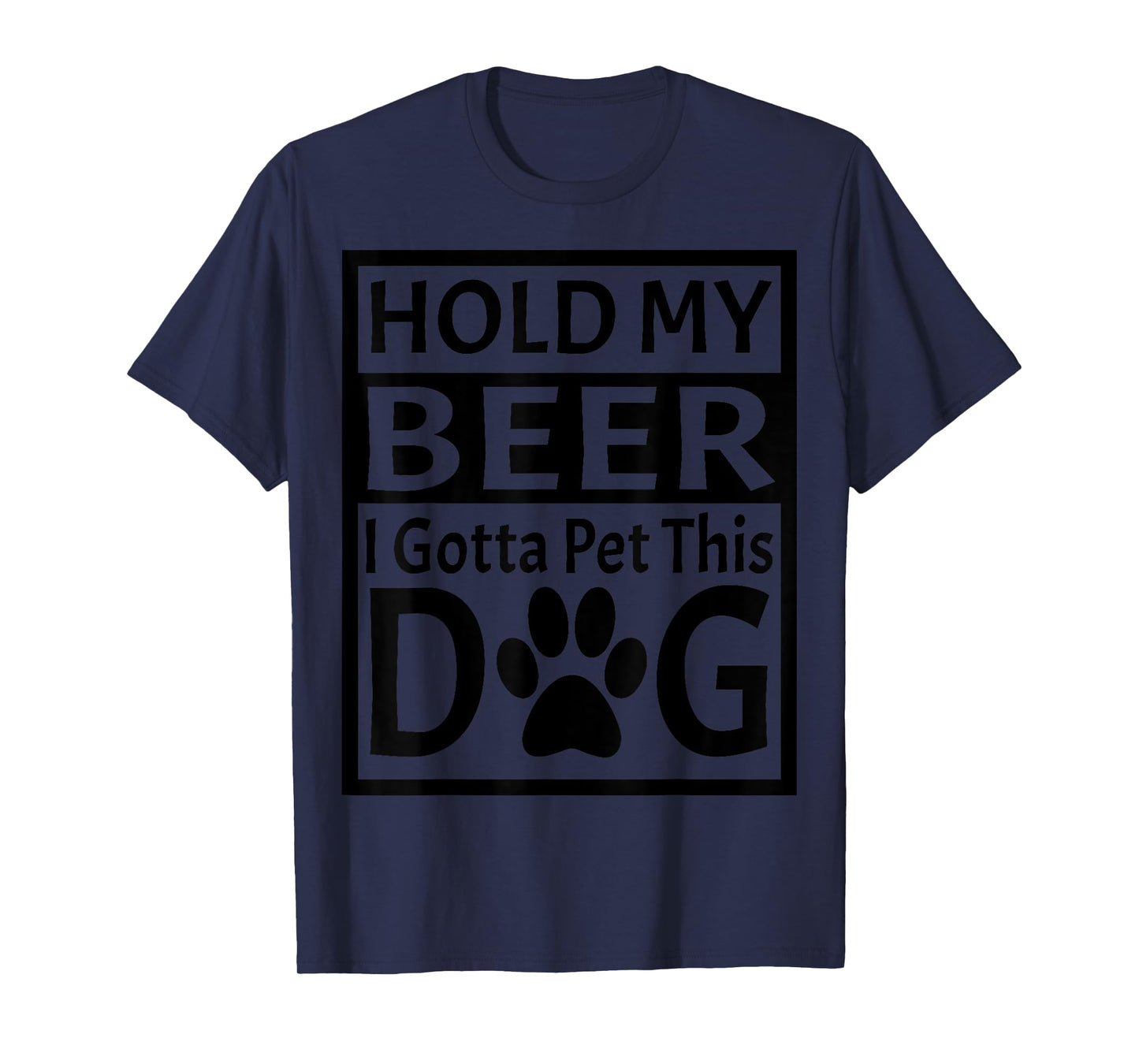 Retro Vintage Holding My Beer I Gotta Pet This Dog T-Shirt