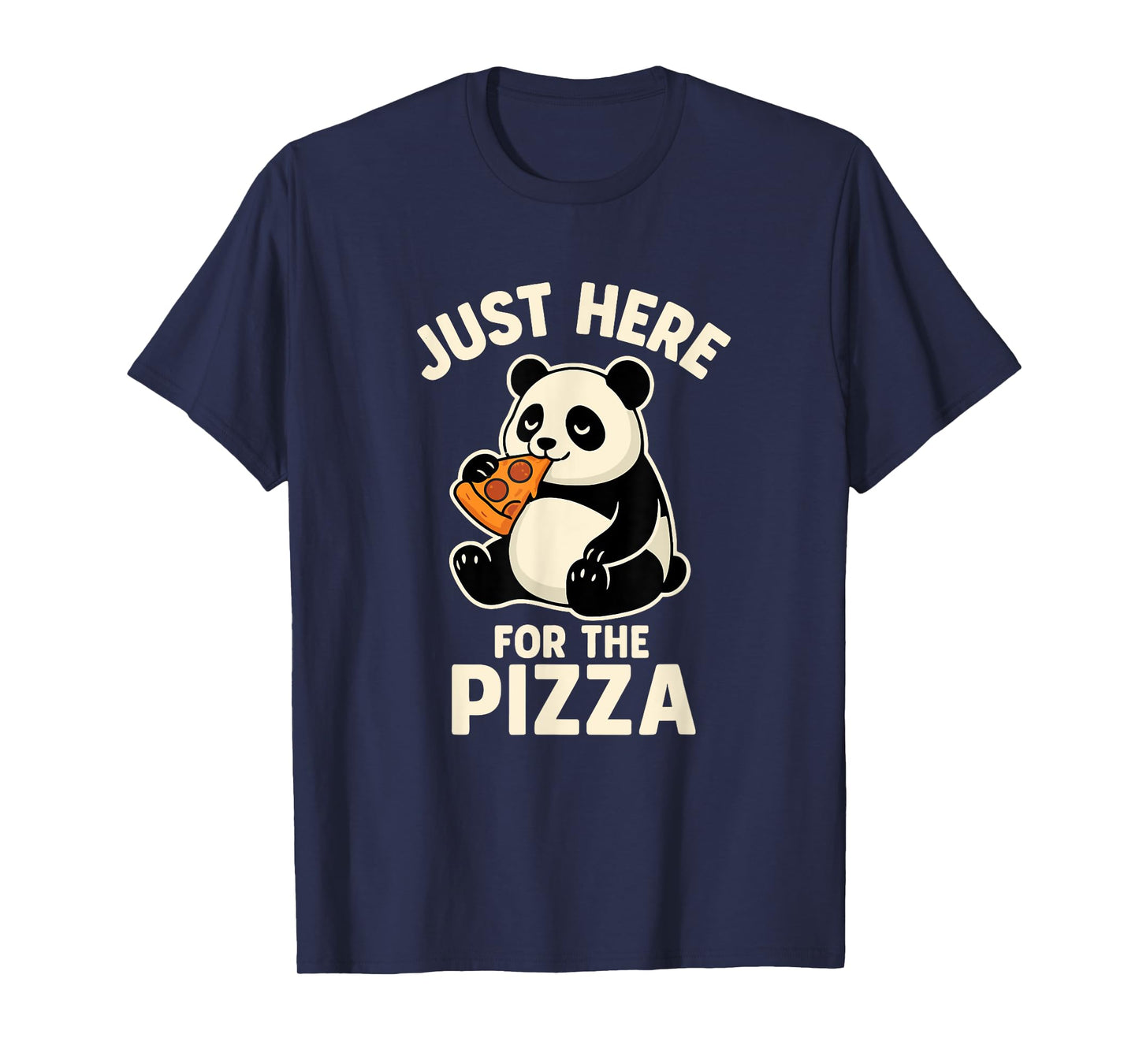 Funny Panda Pizza Lover Graphic T-Shirt