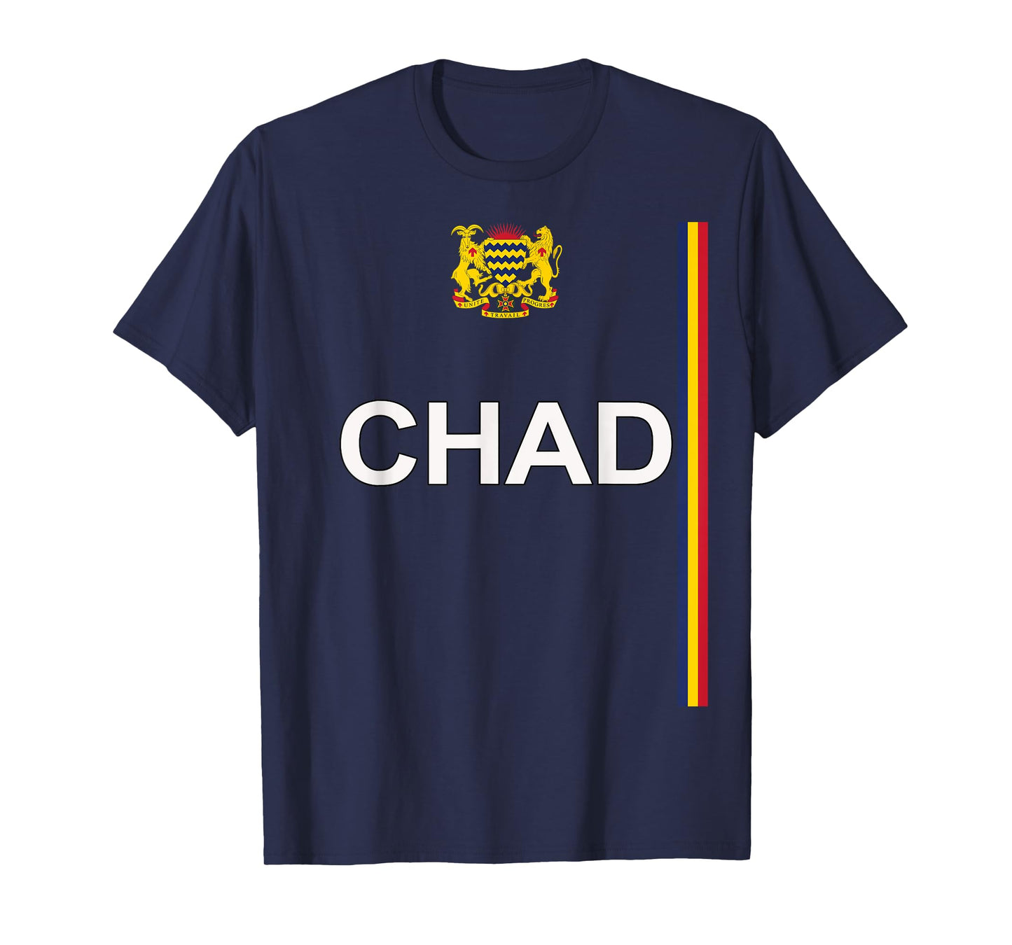 Chadian Sports-style National Coat of Arms and Flag of Chad T-Shirt